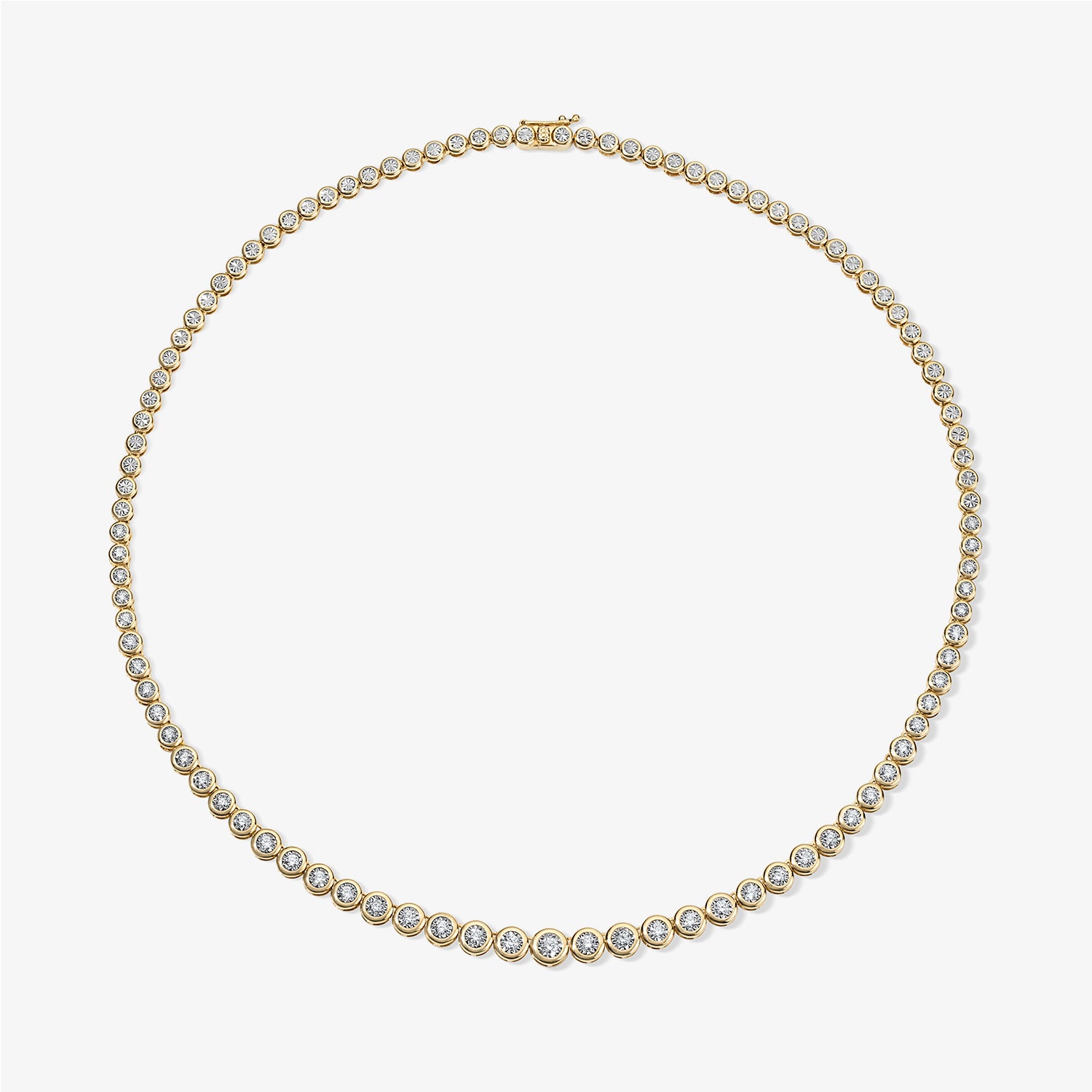 Maya Graduated Illusion Tennis Necklace