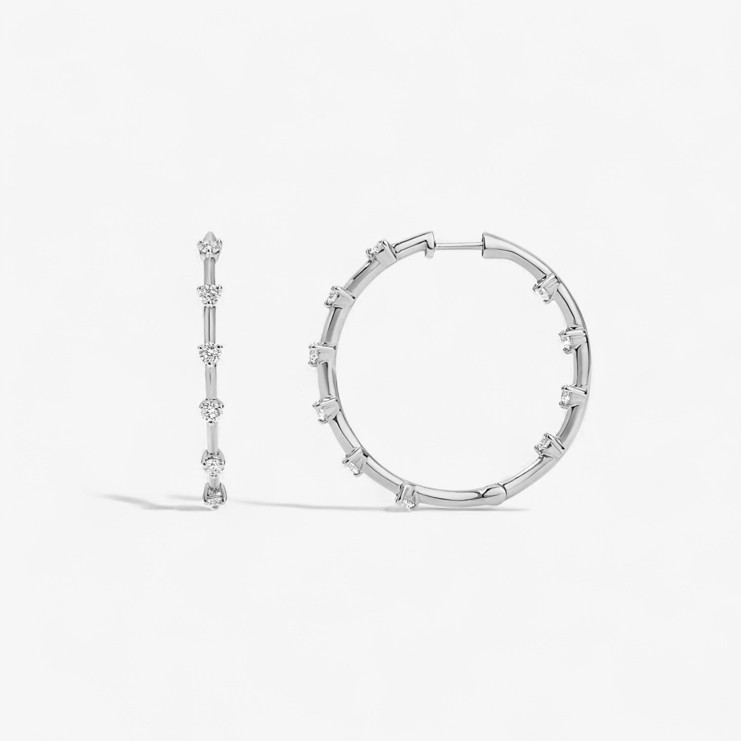 Celeste Petite Diamond Hoop Earrings