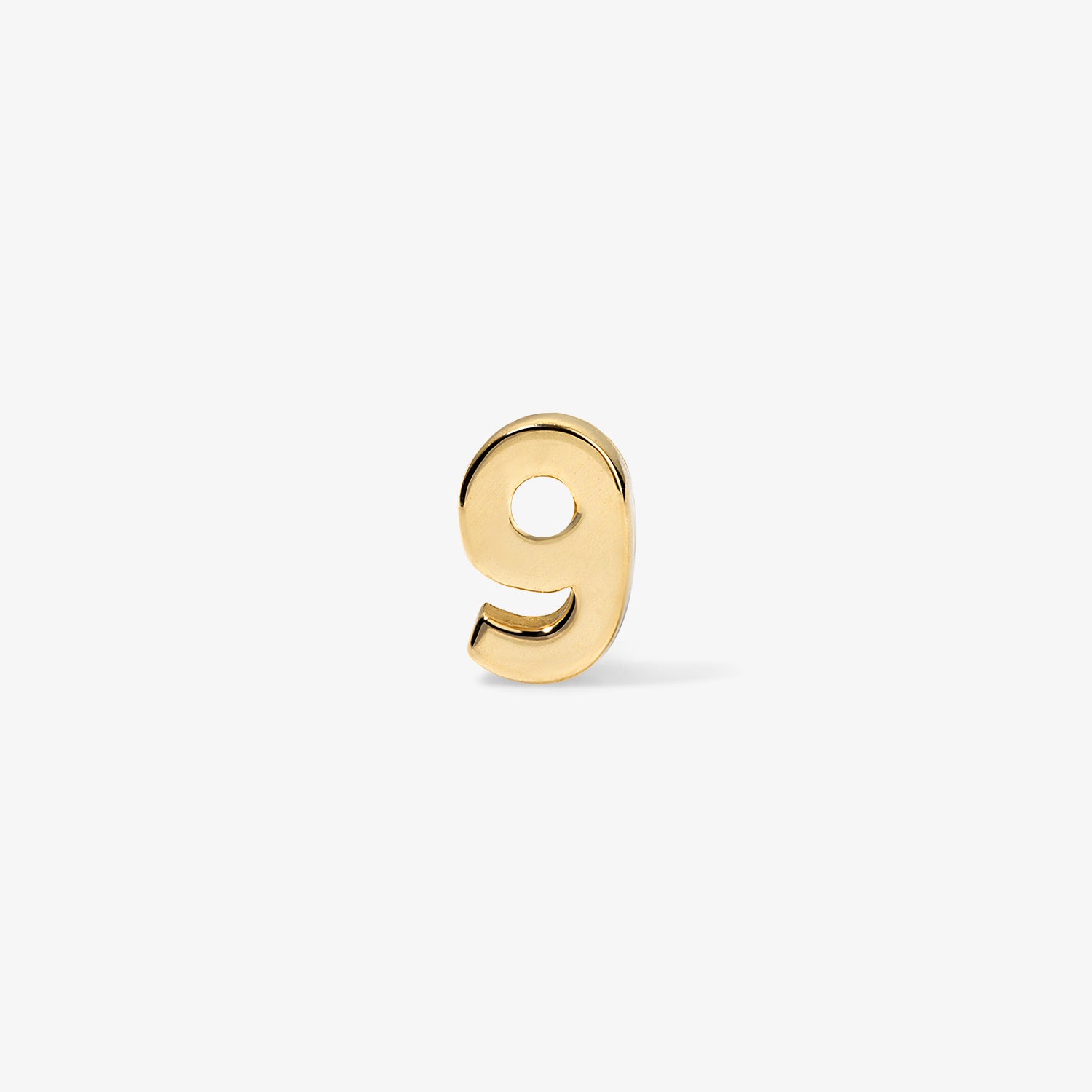 Mini Gold Block Number Studs