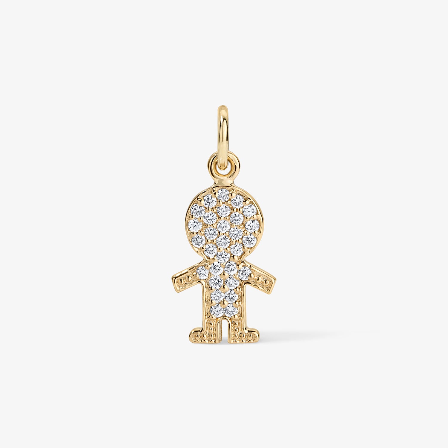 Pave Boy Charm