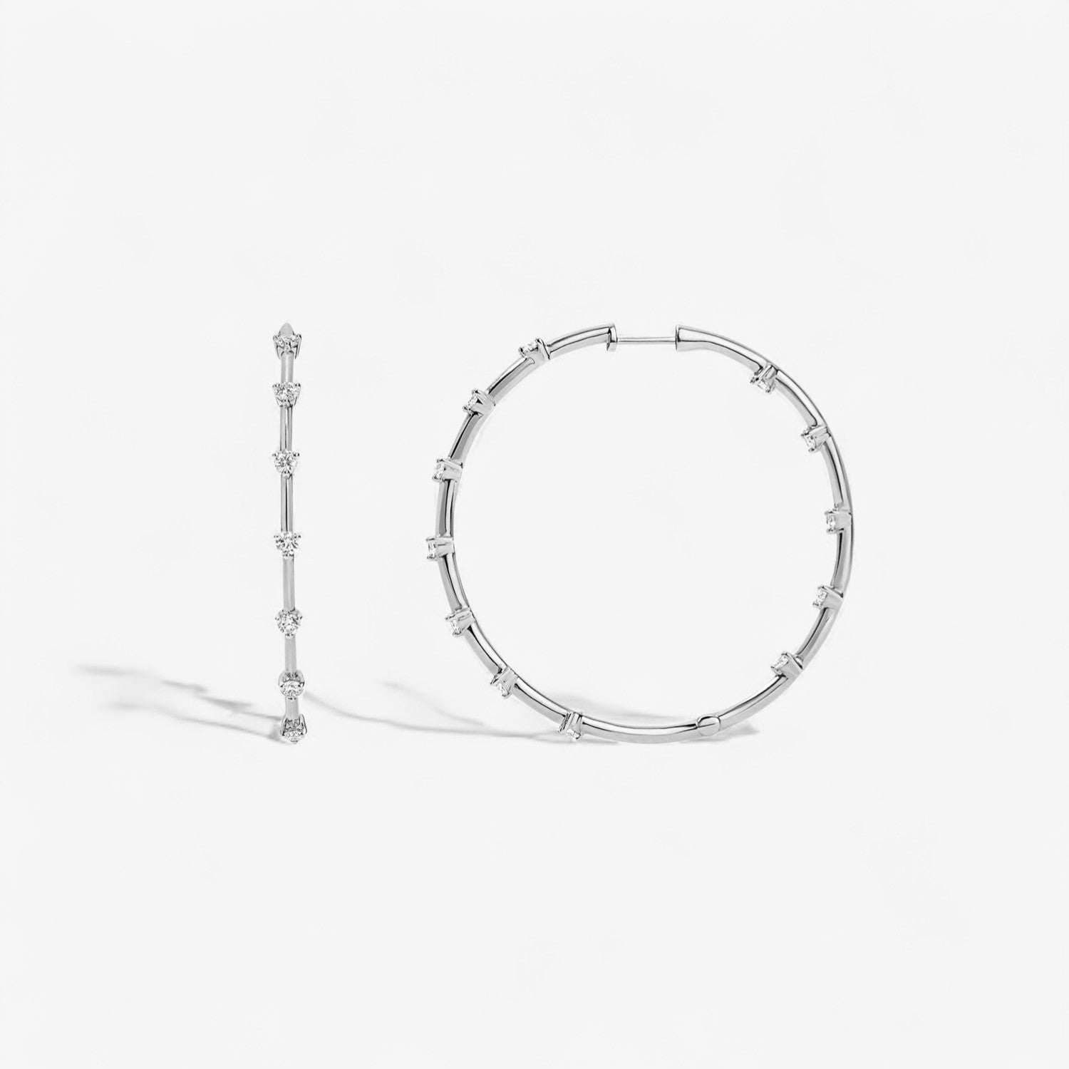 Celeste Diamond Hoop Earrings