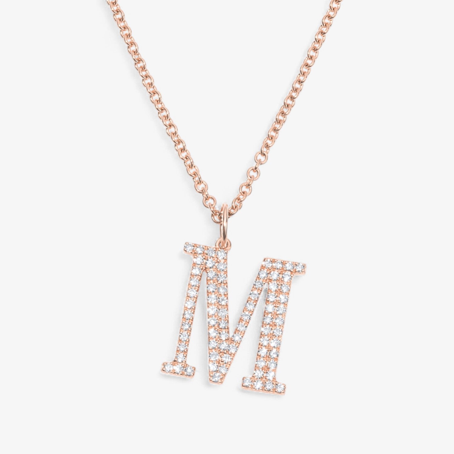 Large Pave Initial Pendant