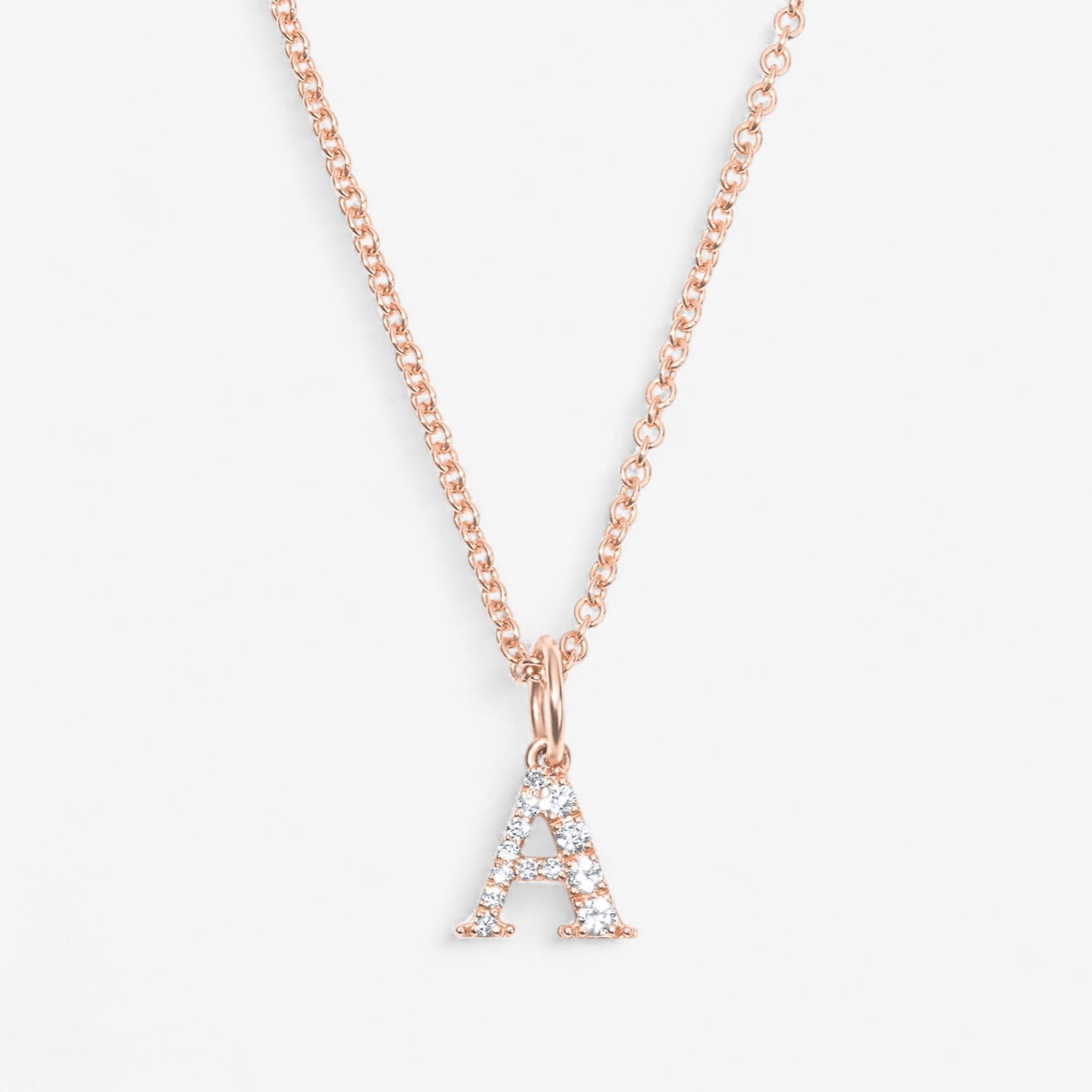 Small Pave Initial Pendant