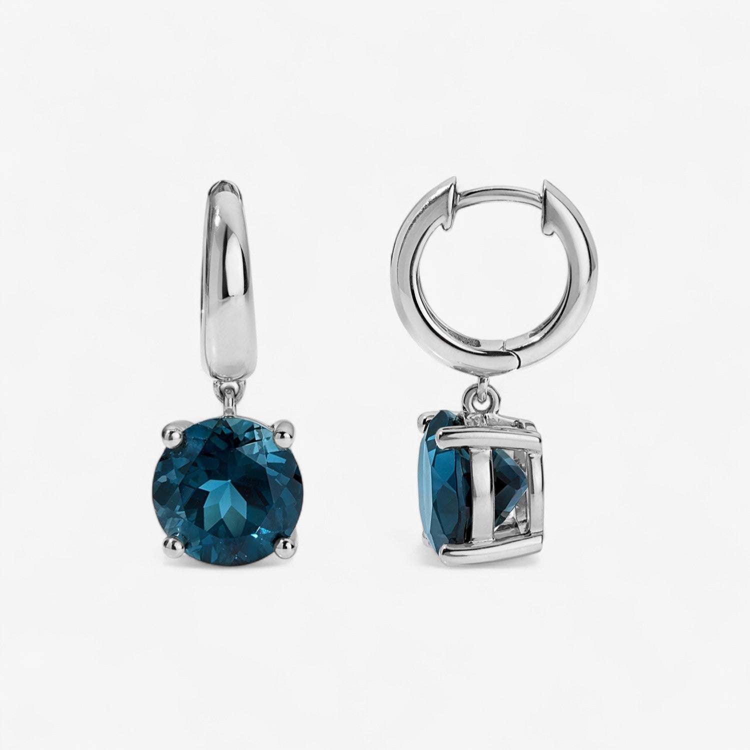 Madison London Blue Topaz Drop Huggies