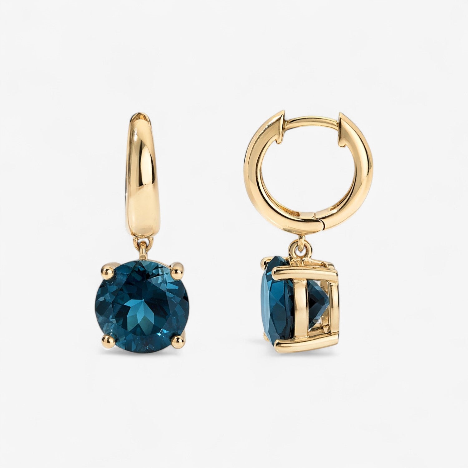 Madison London Blue Topaz Drop Huggies