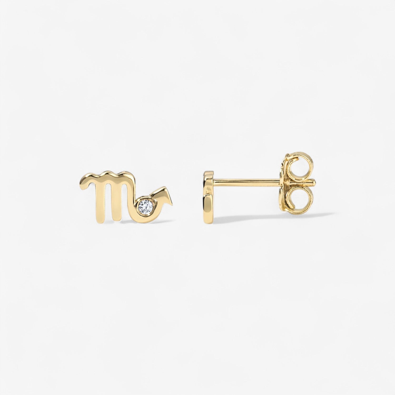 Small Zodiac Stud Earring