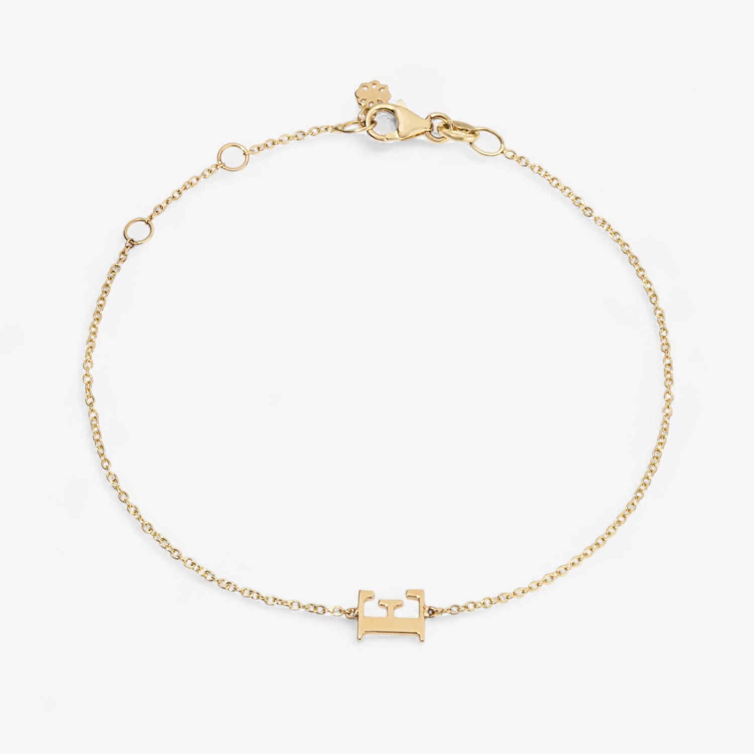 Small Gold Initial Bracelet