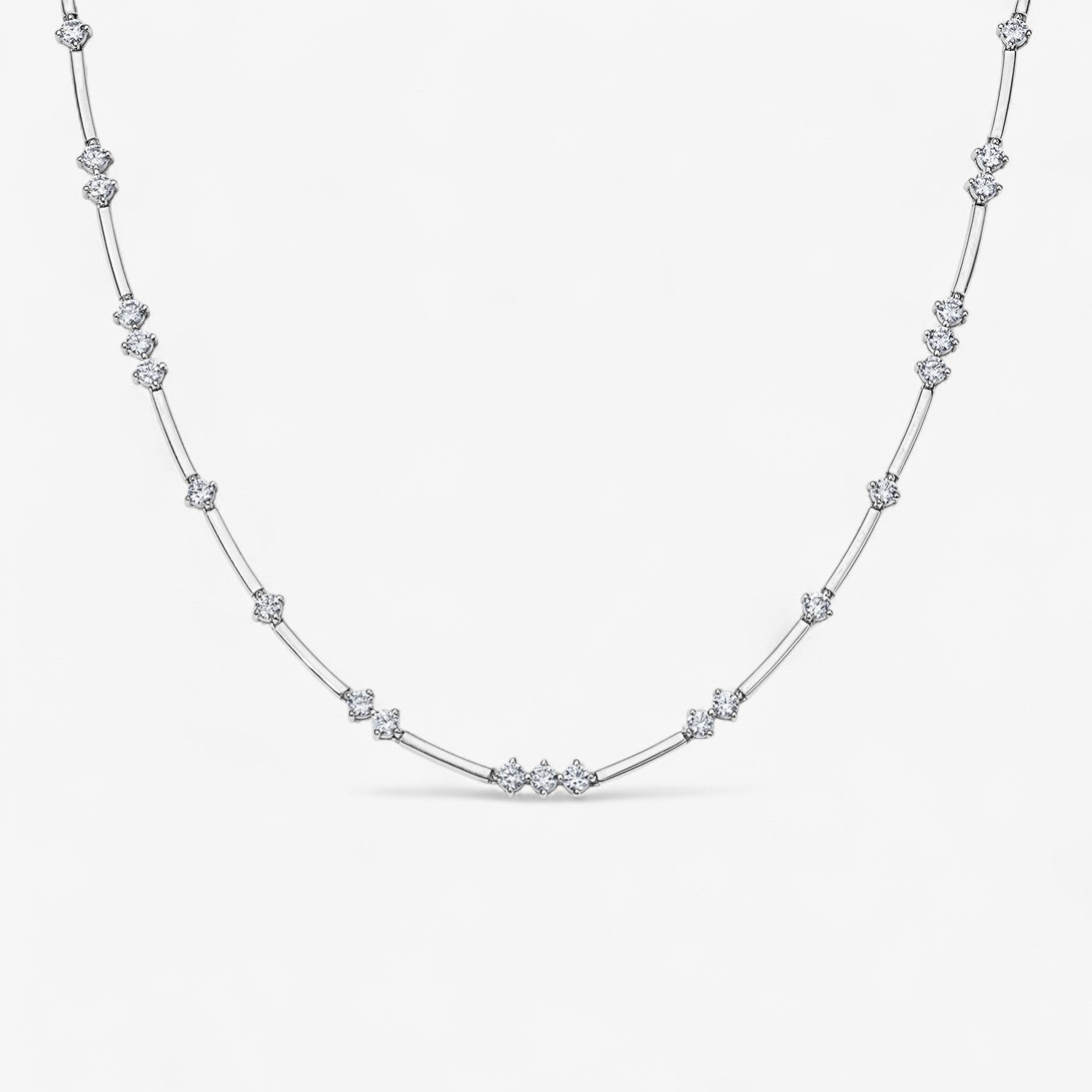 Celeste Diamond Necklace 14K White Gold