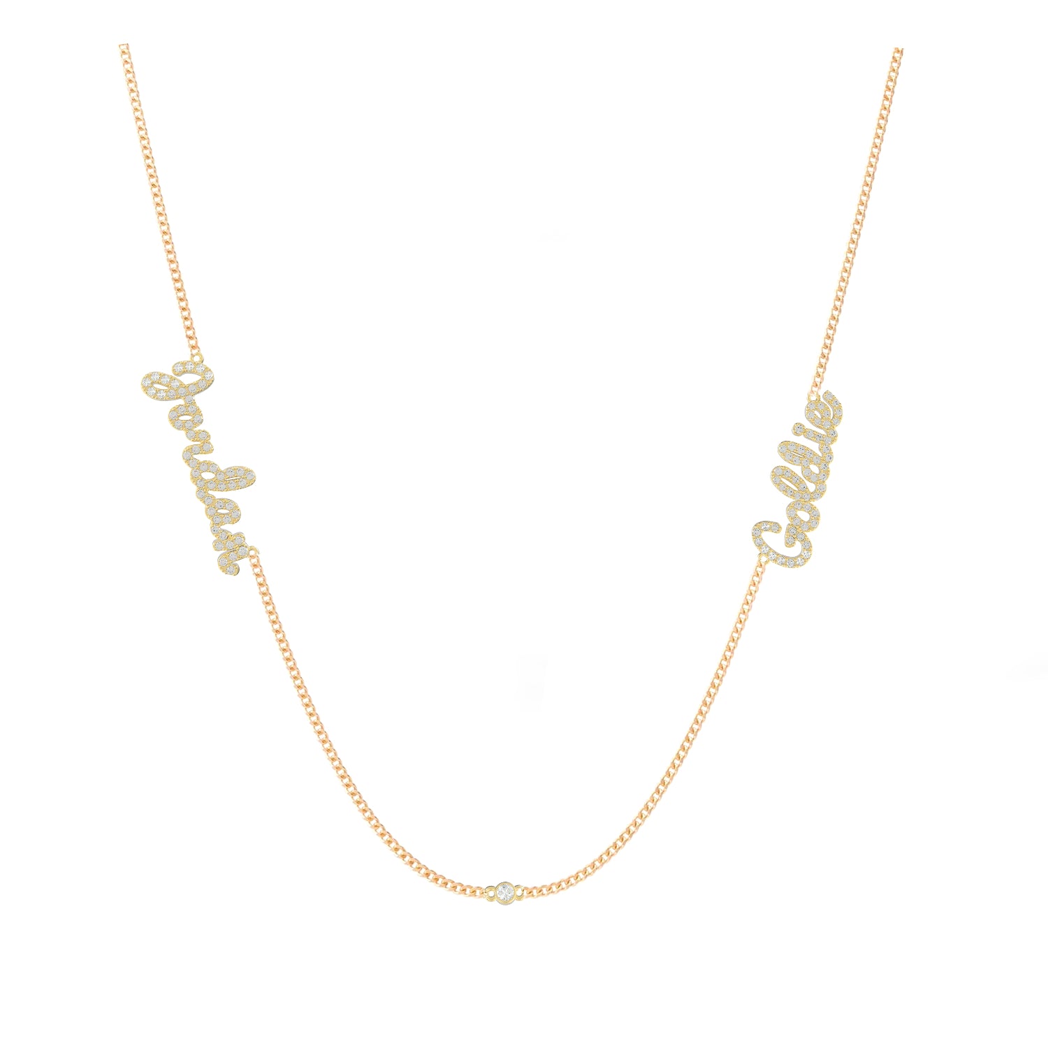 Tiny Treasures Diamond Multi Name Necklace