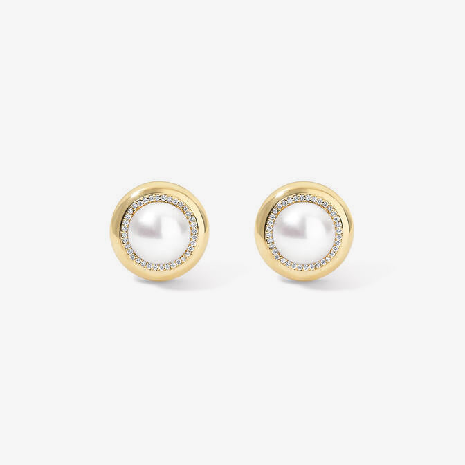 Large Candy Button Pearl Studs