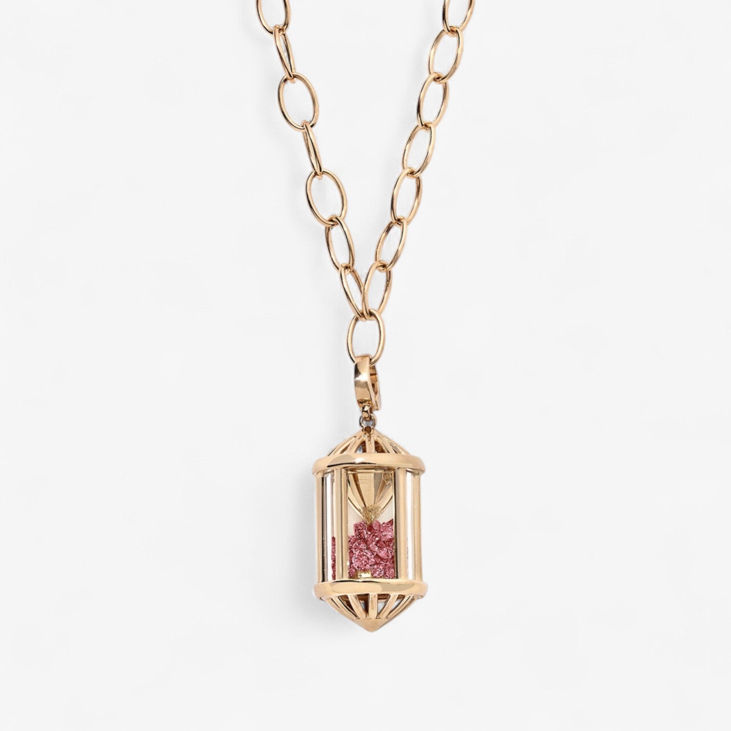 Large Sachet Pendant with Chunky Oval Chain