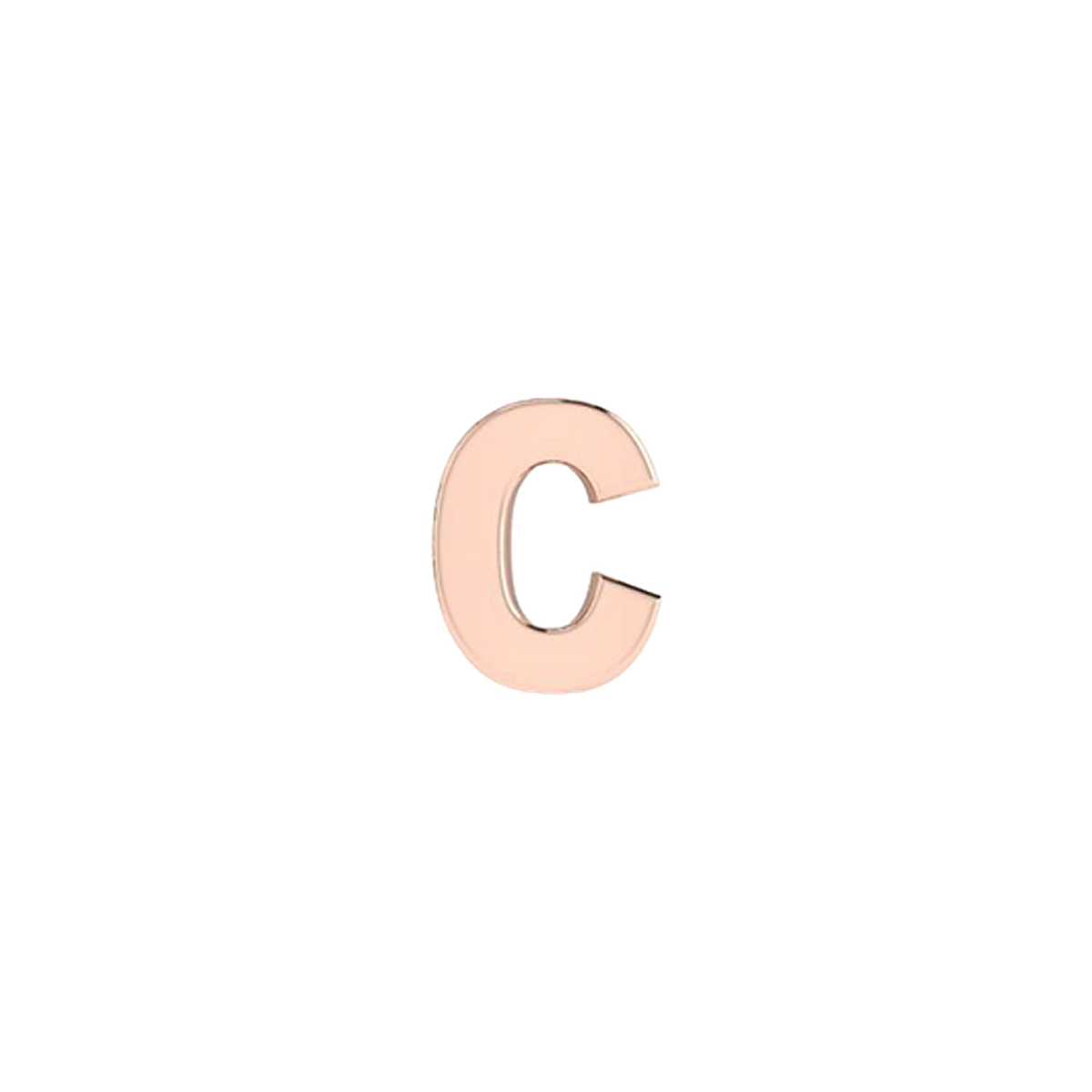 Petite Slider Solid Letter C Charm