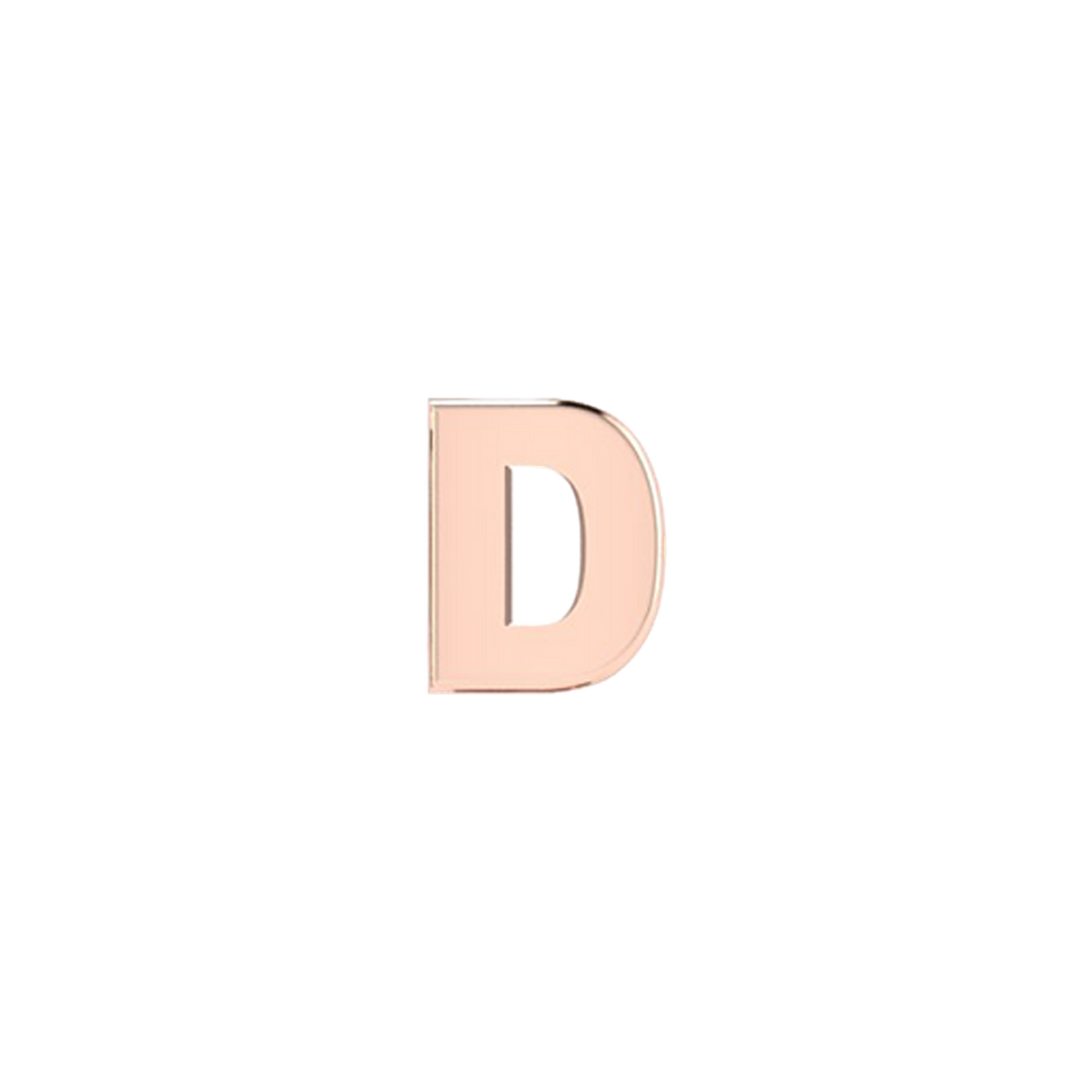 Petite Slider Solid Letter D Charm