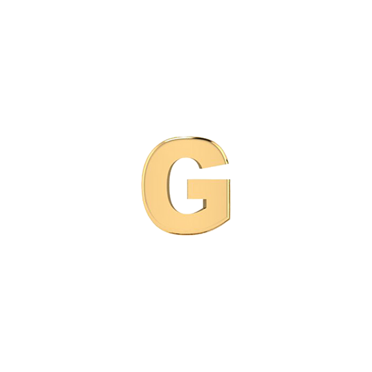 Petite Slider Solid Letter G Charm