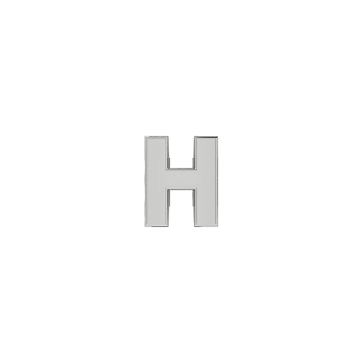 Petite Slider Solid Letter H Charm