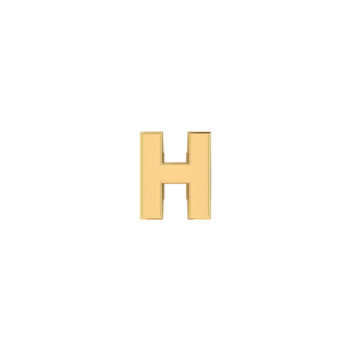 Petite Slider Solid Letter H Charm