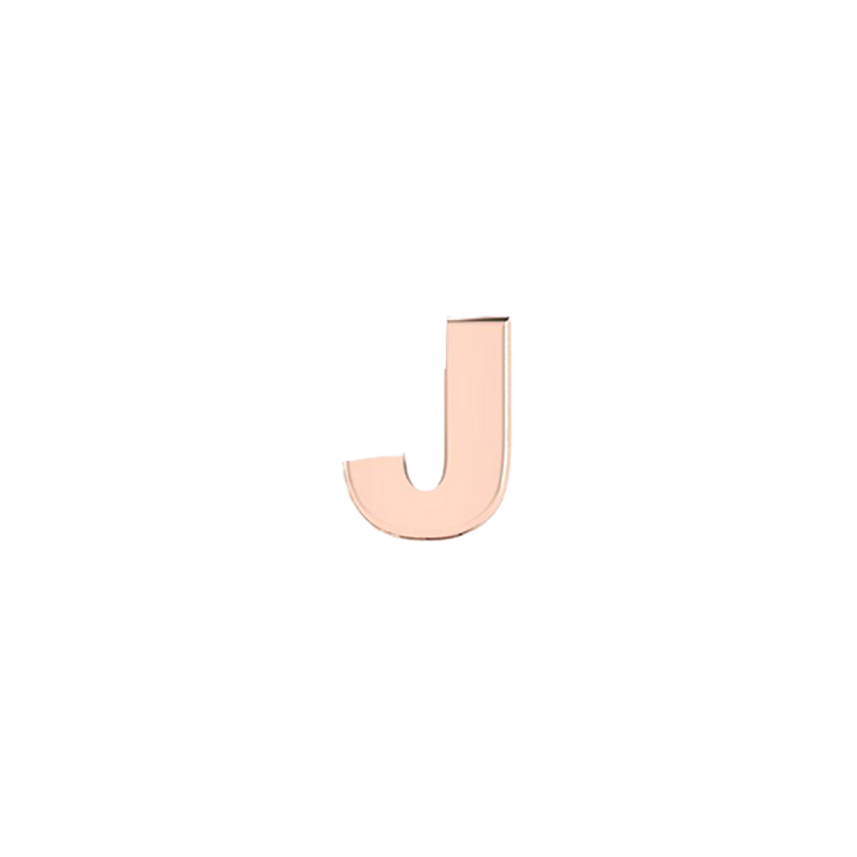 Petite Slider Solid Letter J Charm