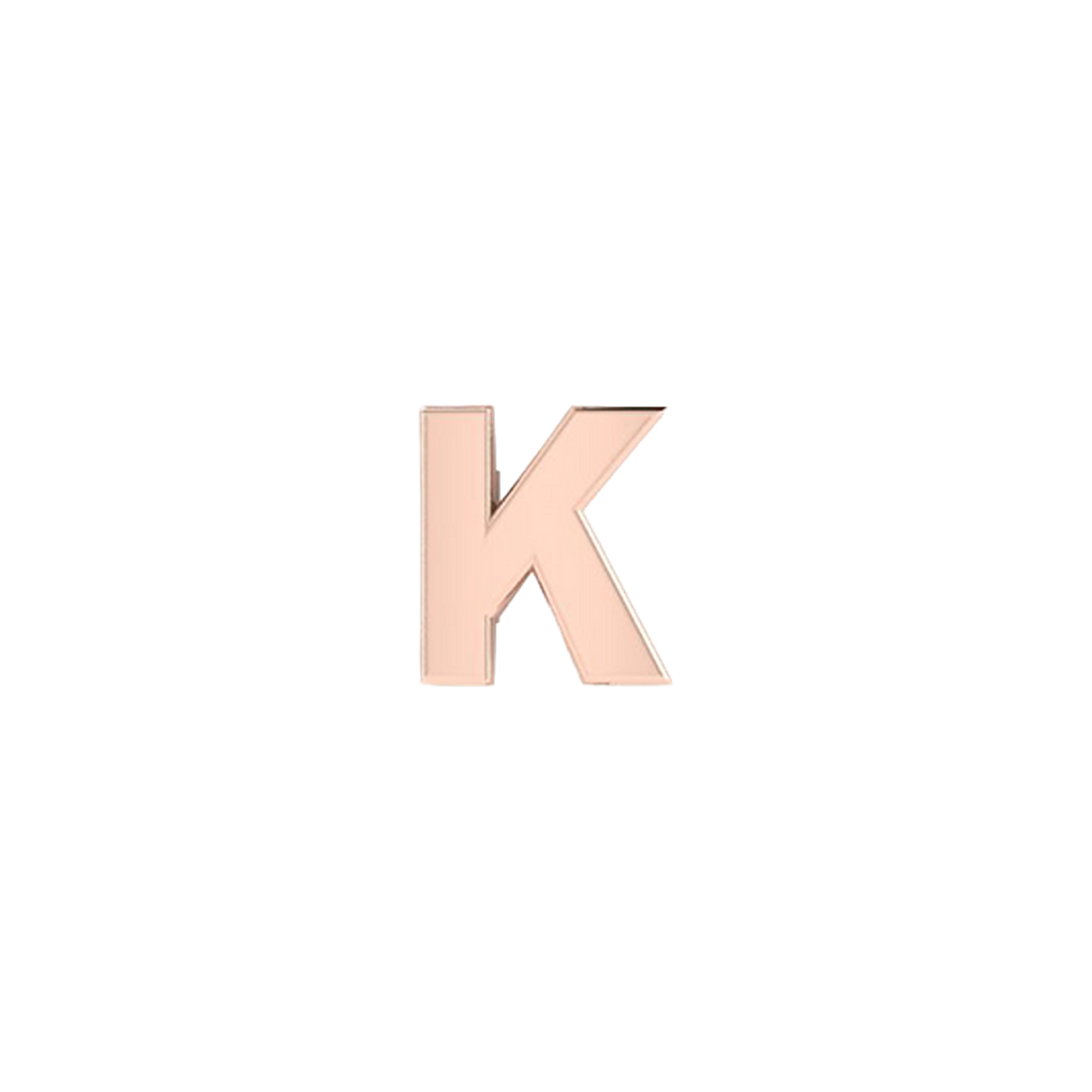 Petite Slider Solid Letter K Charm