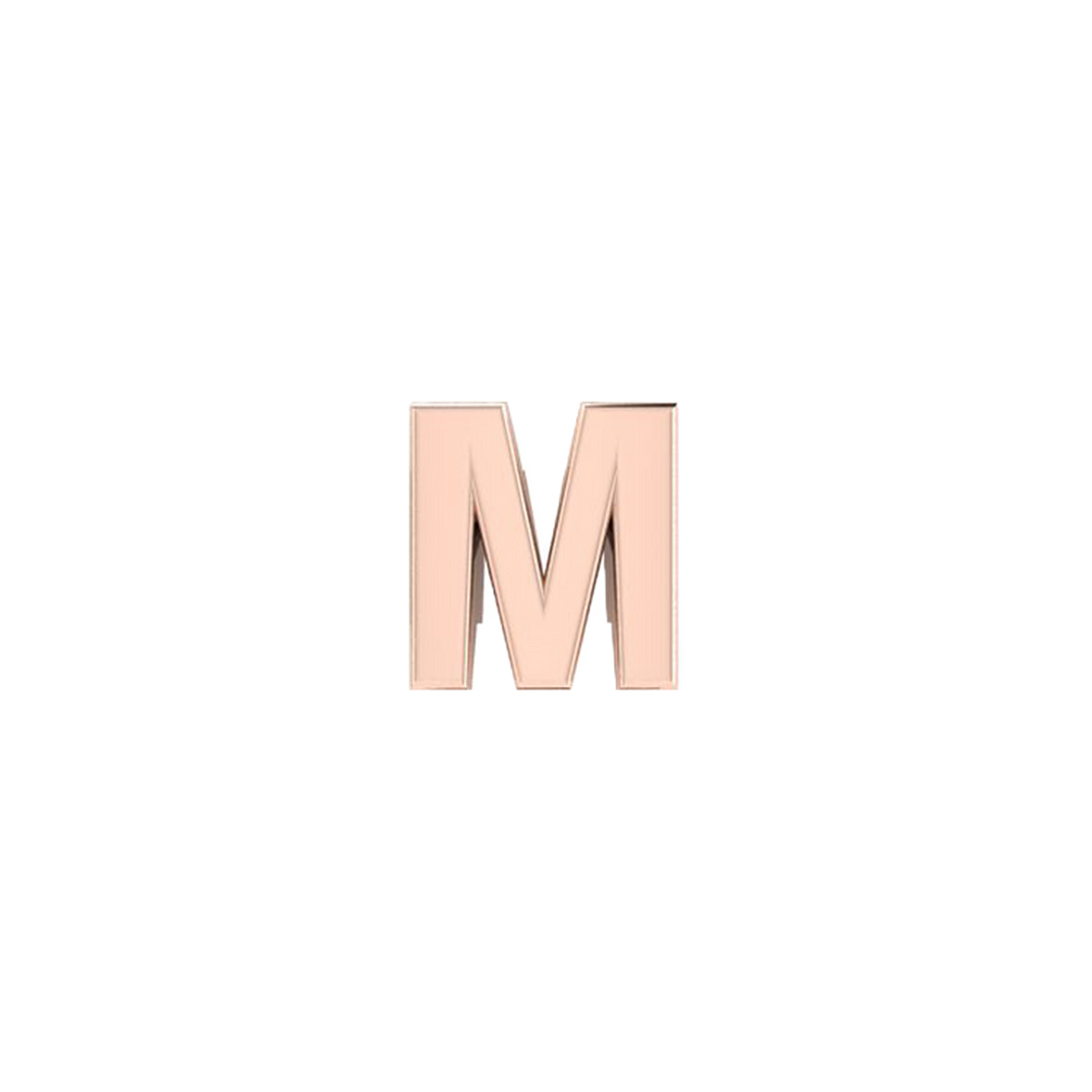 Petite Slider Solid Letter M Charm