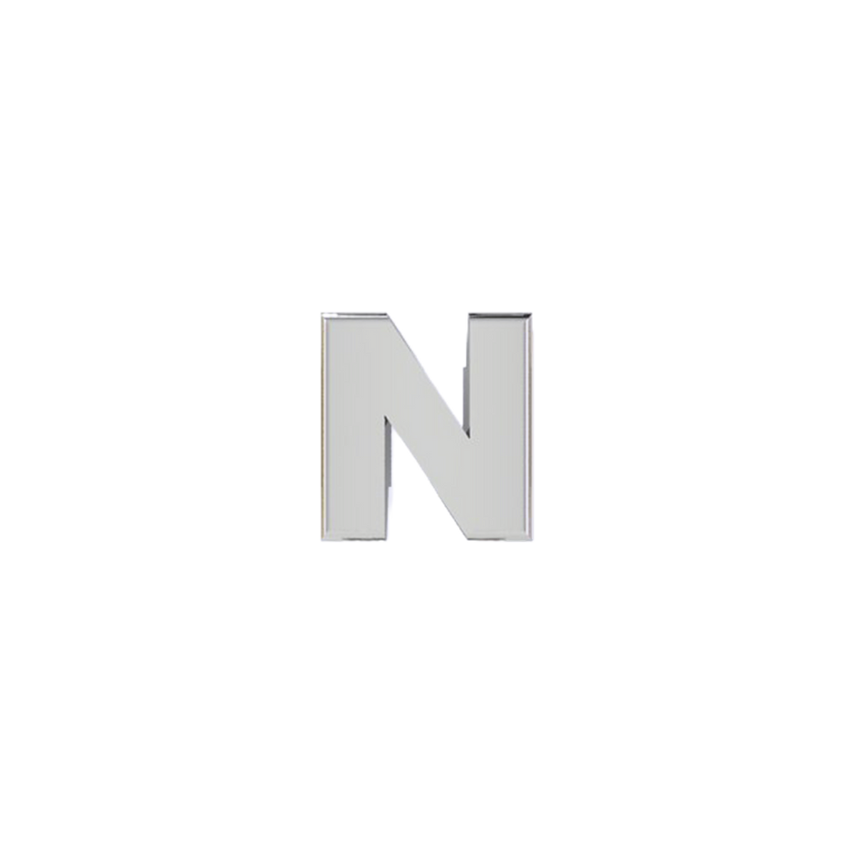 Petite Slider Solid Letter N Charm
