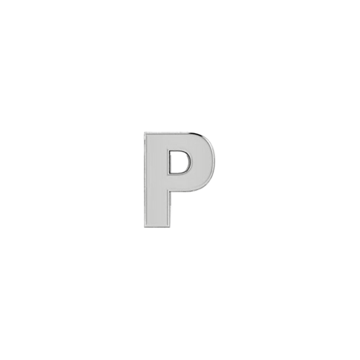 Petite Slider Solid Letter P Charm
