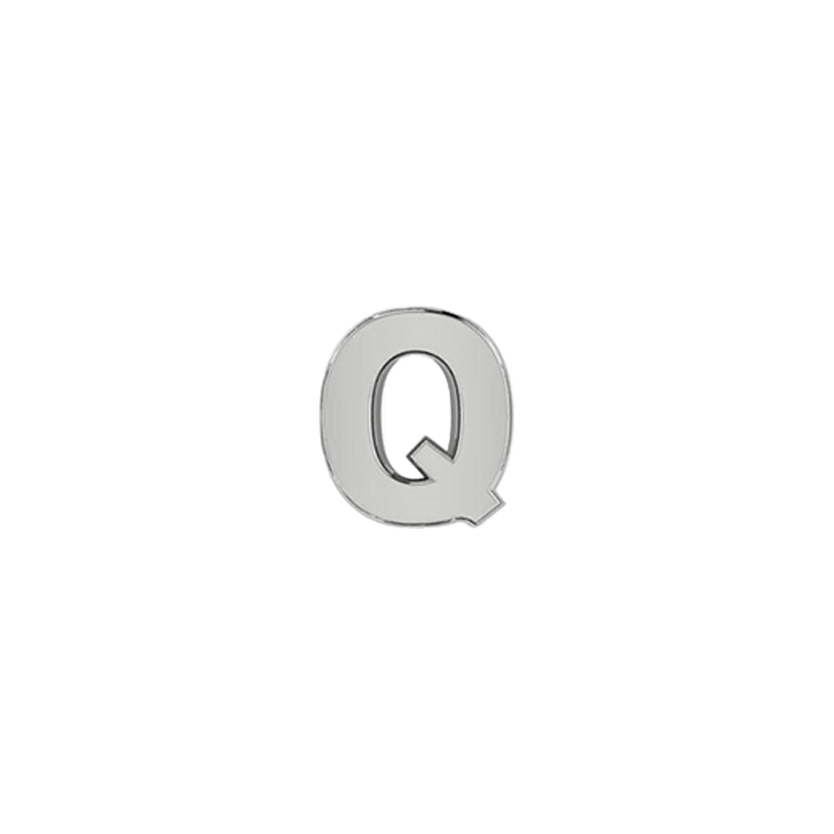 Petite Slider Solid Letter Q Charm