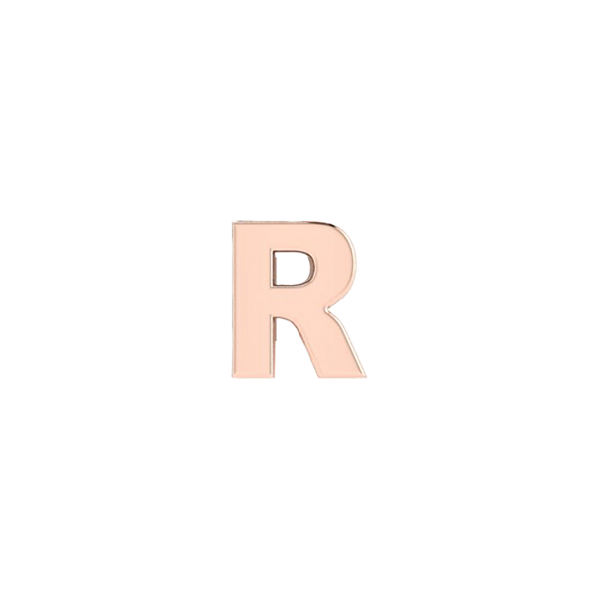 Petite Slider Solid Letter R Charm