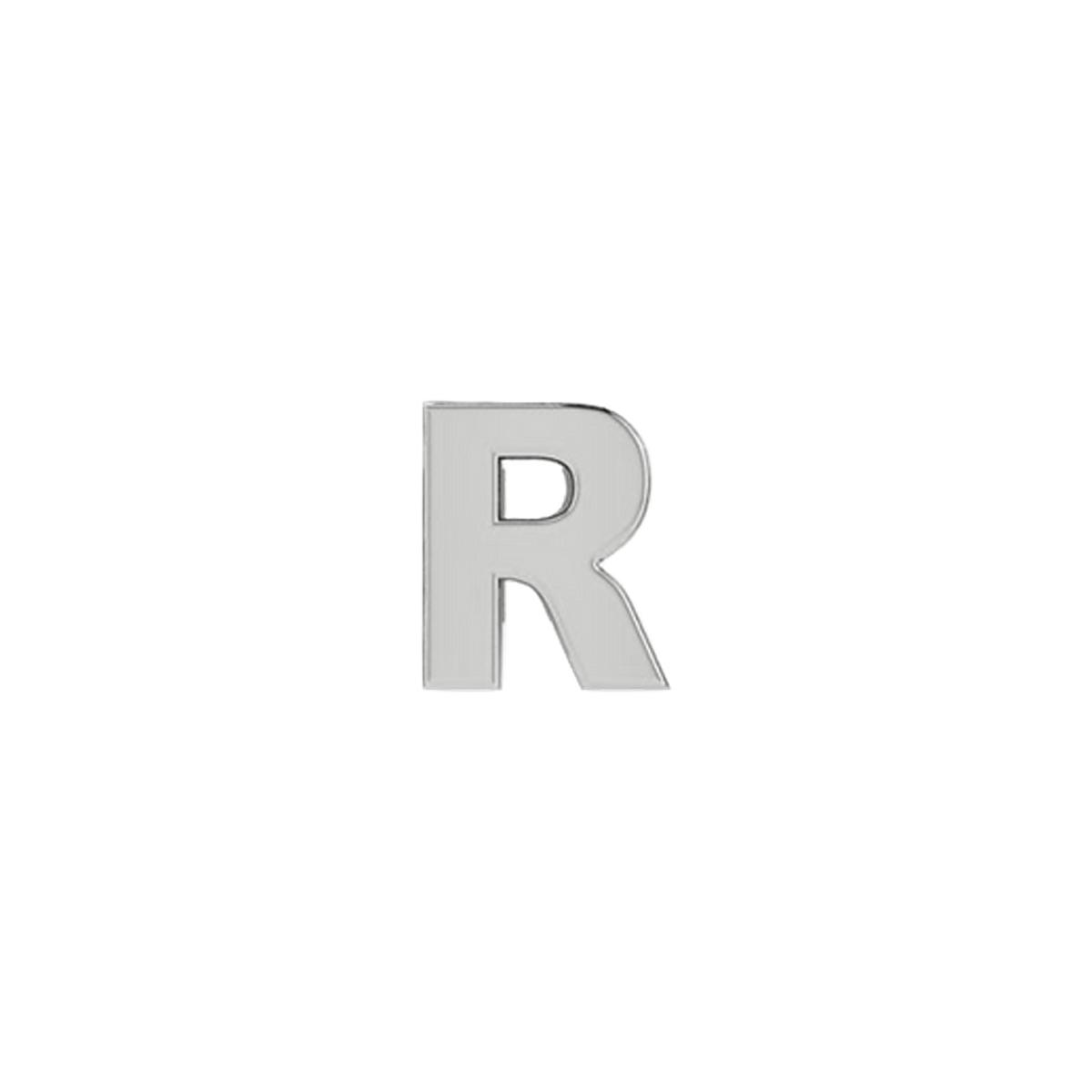 Petite Slider Solid Letter R Charm