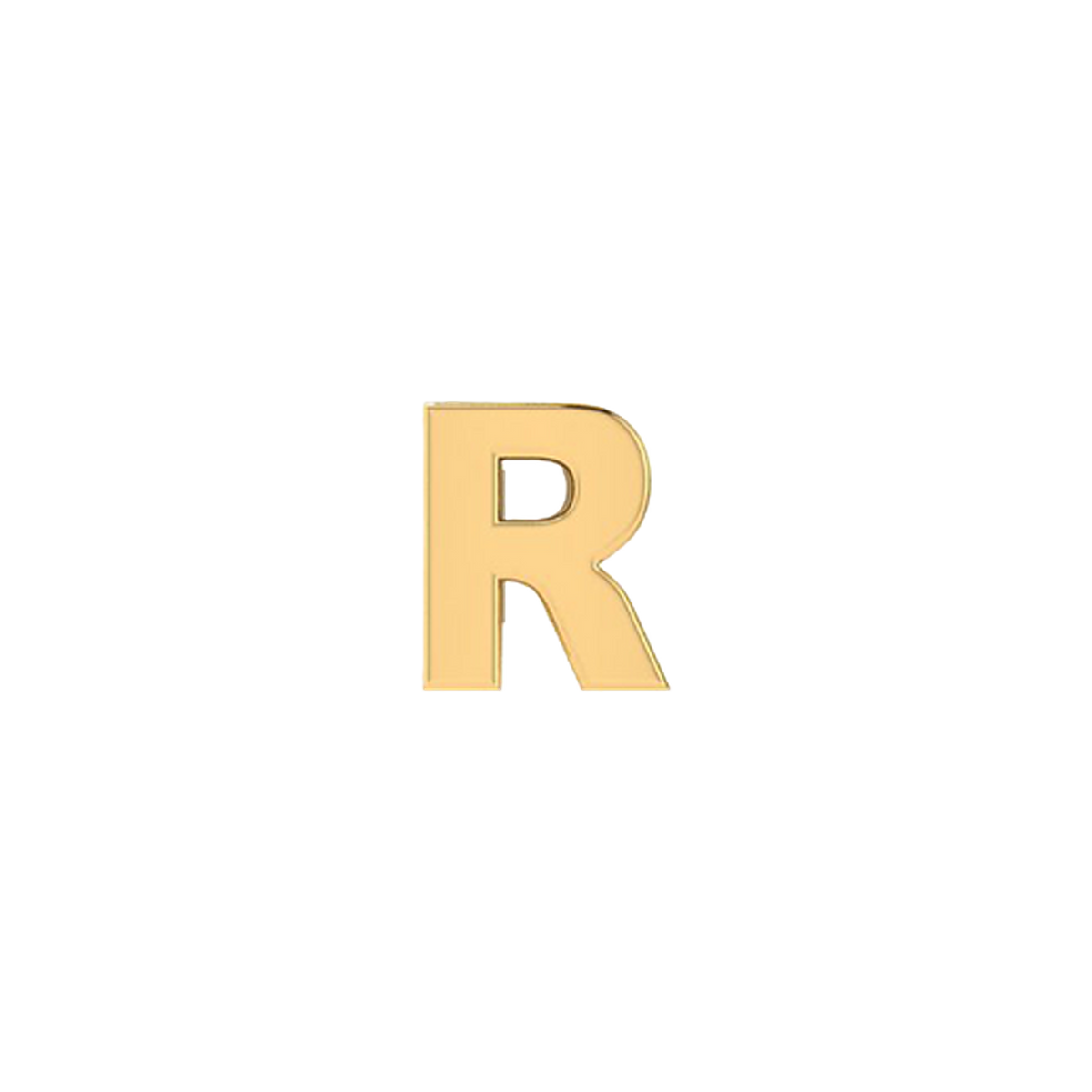 Petite Slider Solid Letter R Charm