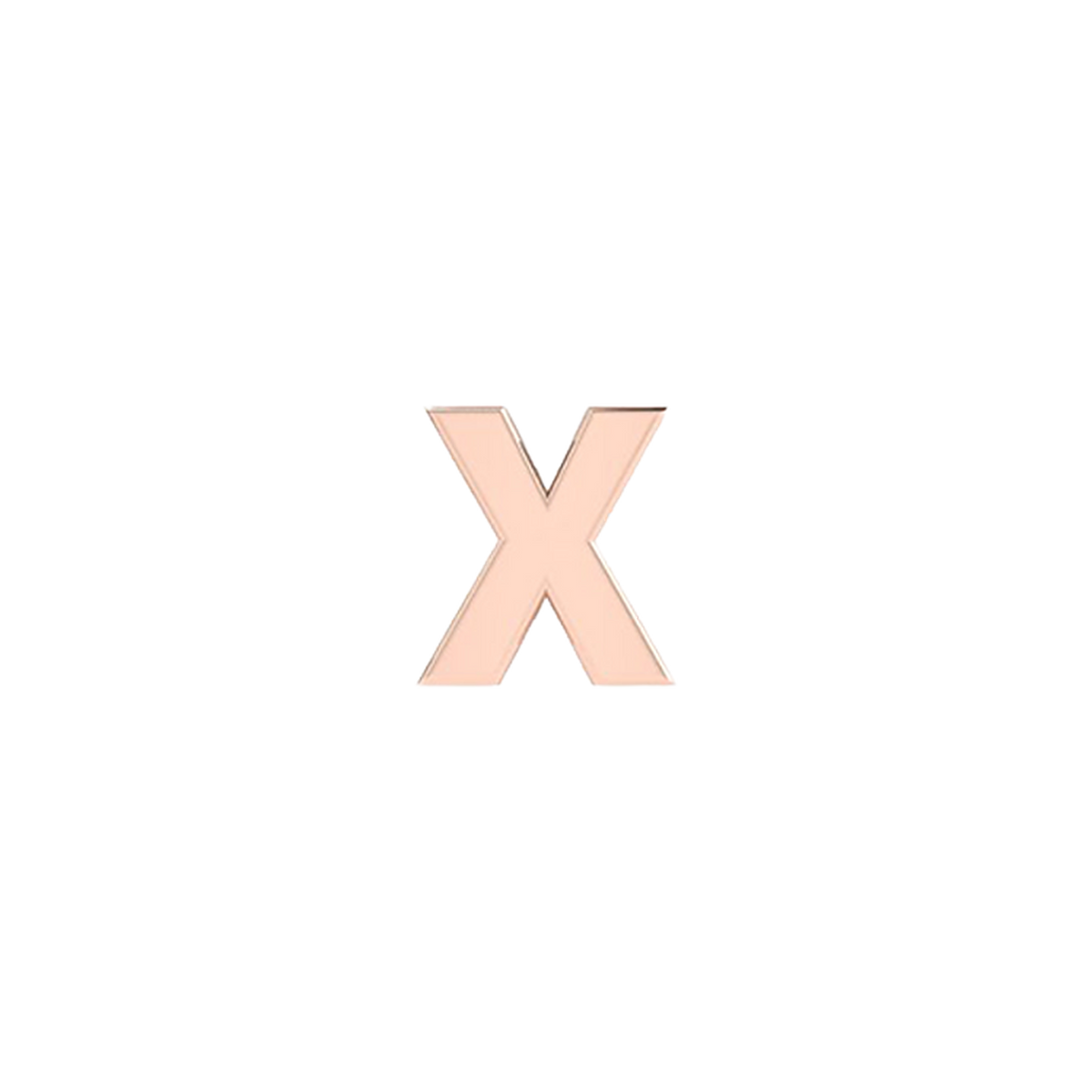 Petite Slider Solid Letter X Charm
