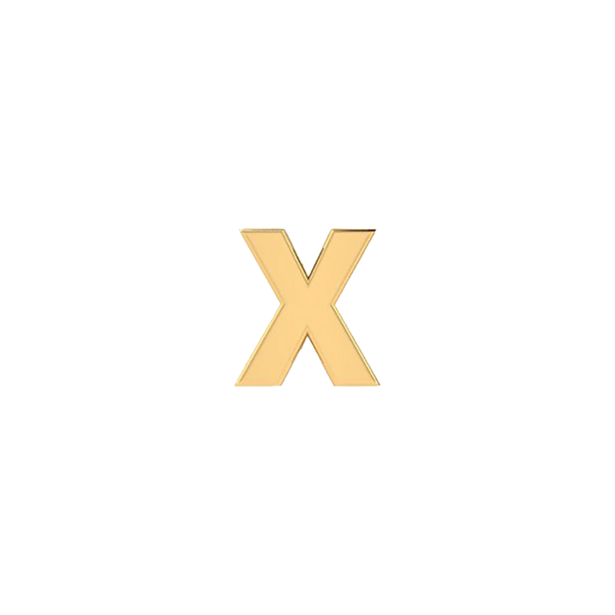 Petite Slider Solid Letter X Charm