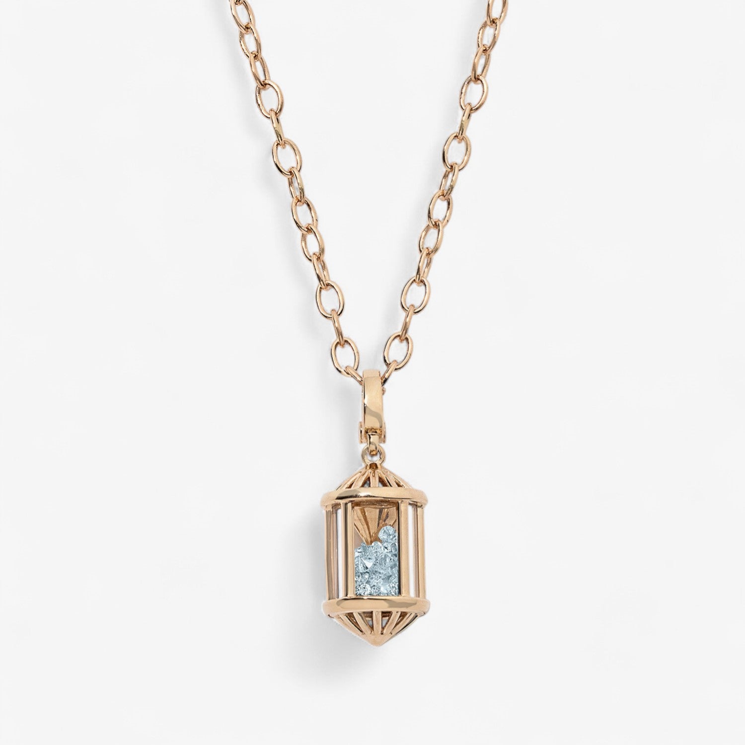 Medium Sachet Pendant with Oval Chain