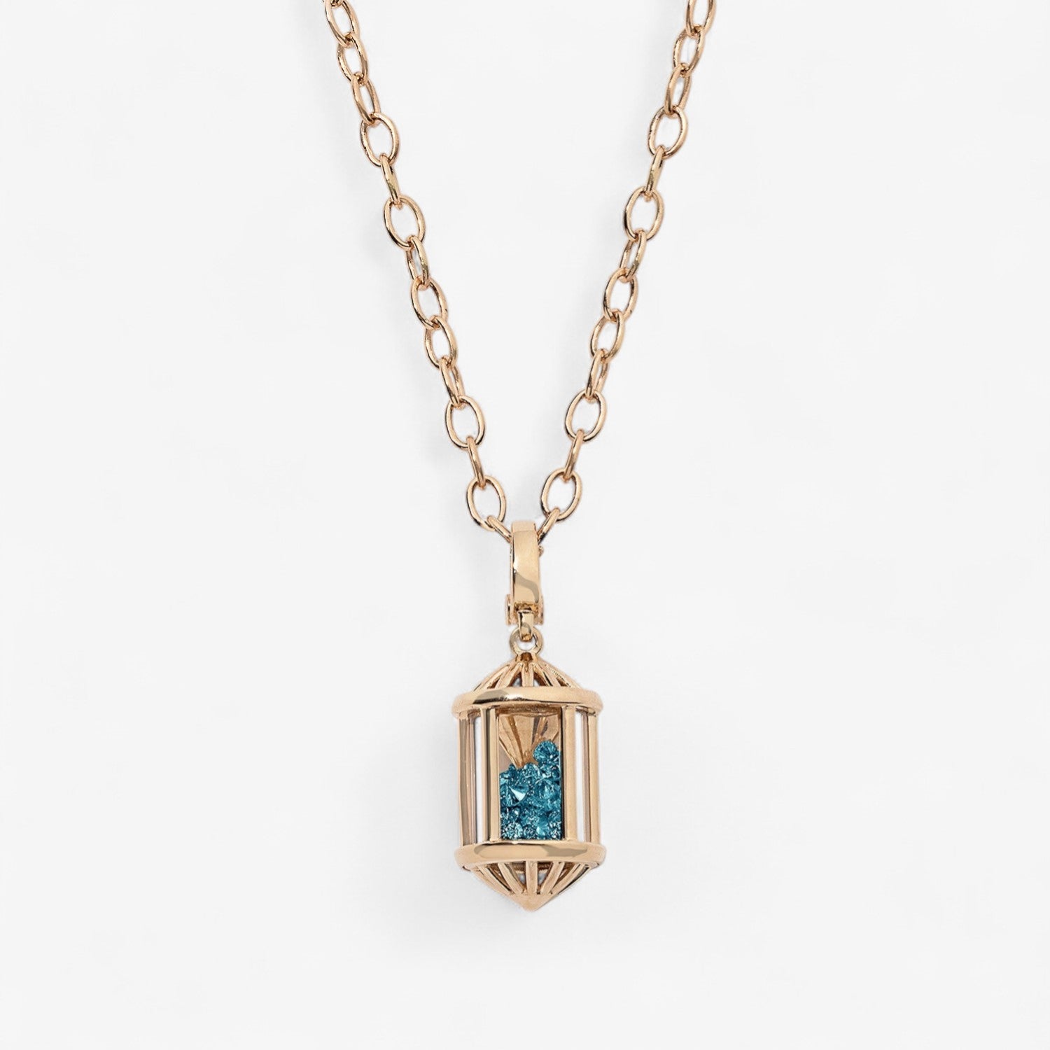 Medium Sachet Pendant with Oval Chain