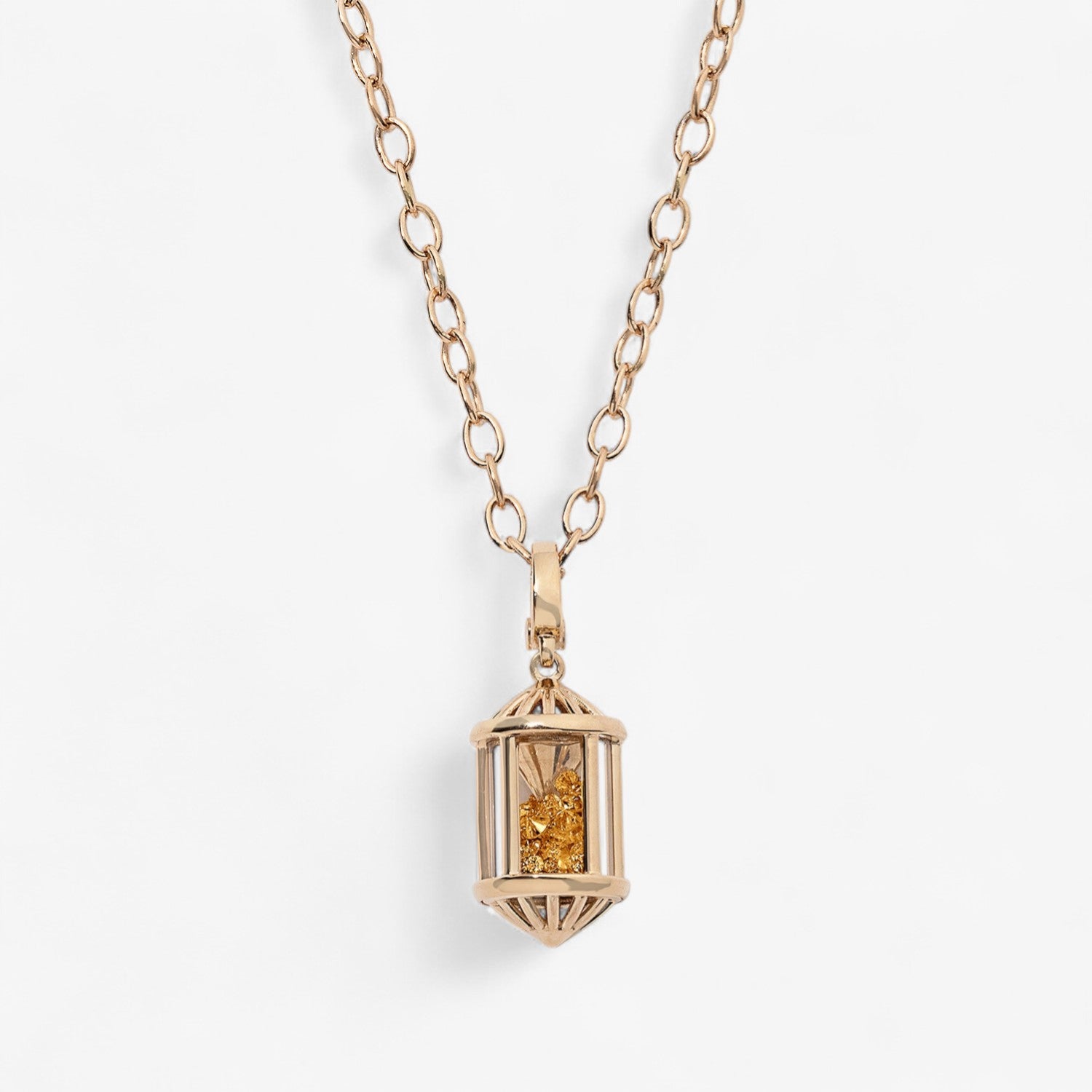 Medium Sachet Pendant with Oval Chain