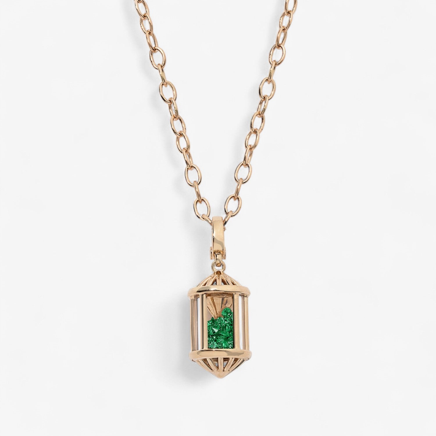 Medium Sachet Pendant with Oval Chain