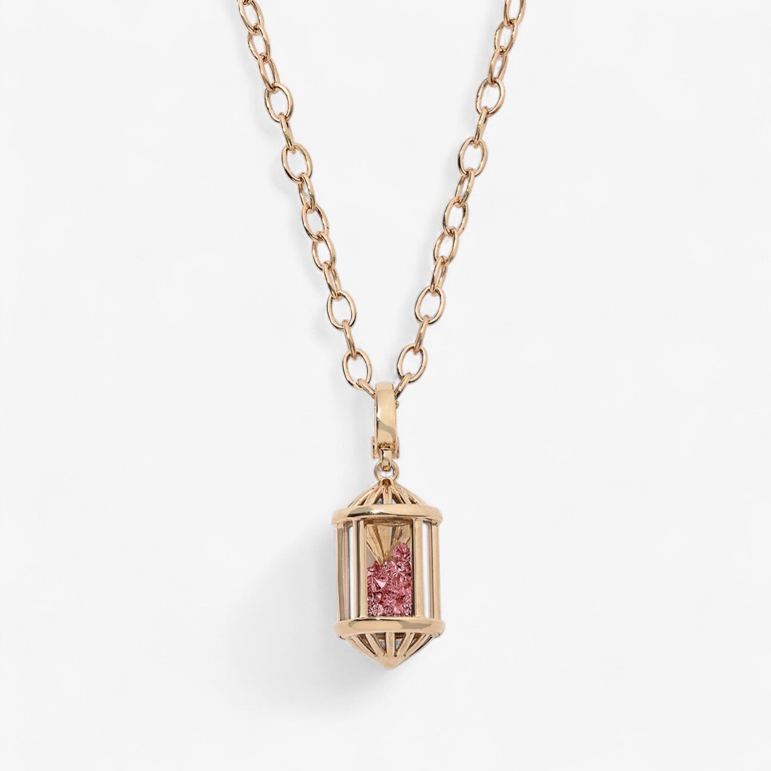 Medium Sachet Pendant with Oval Chain
