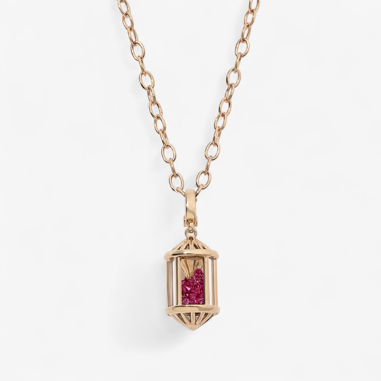 Medium Sachet Pendant with Oval Chain
