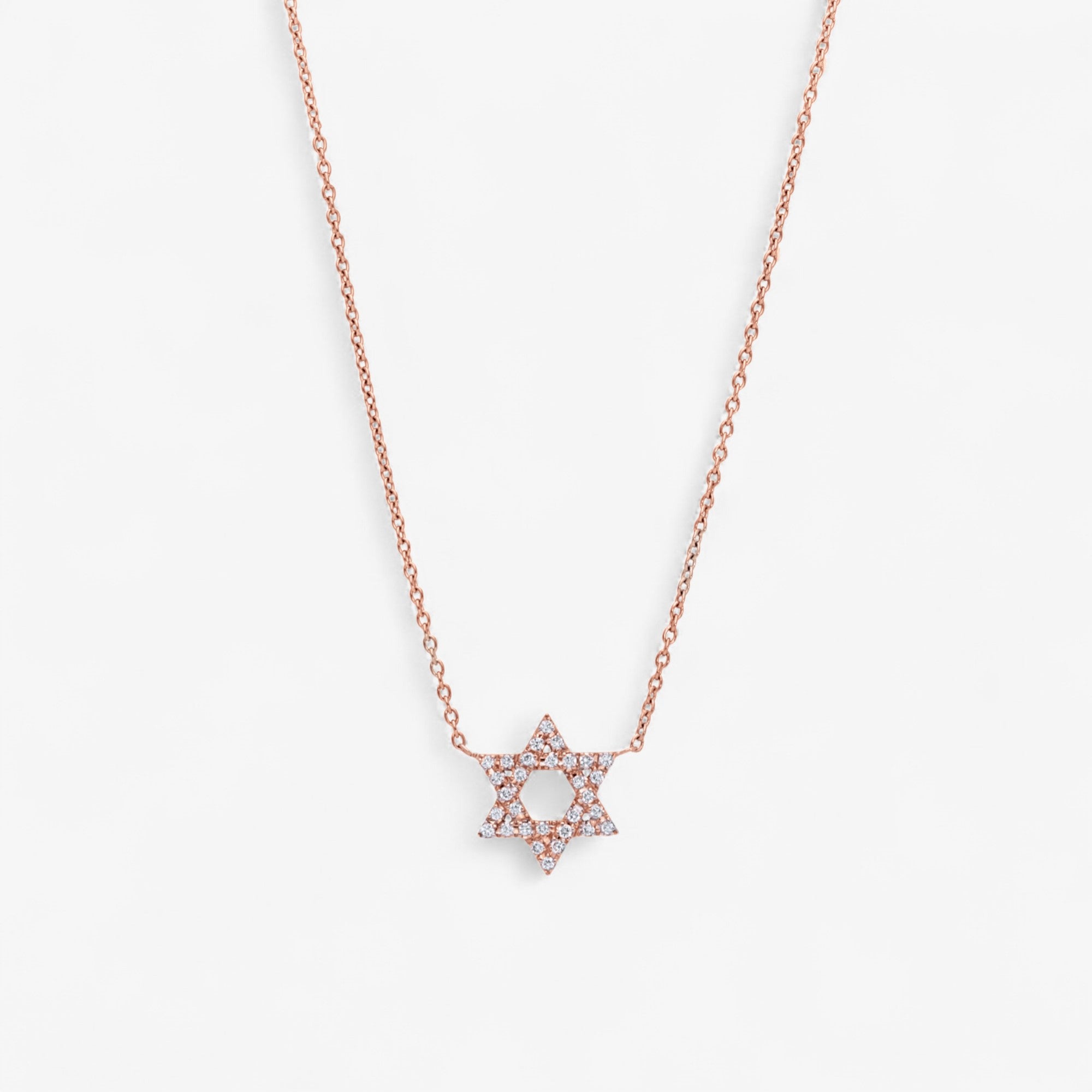 Star of David Pave Diamond Necklace