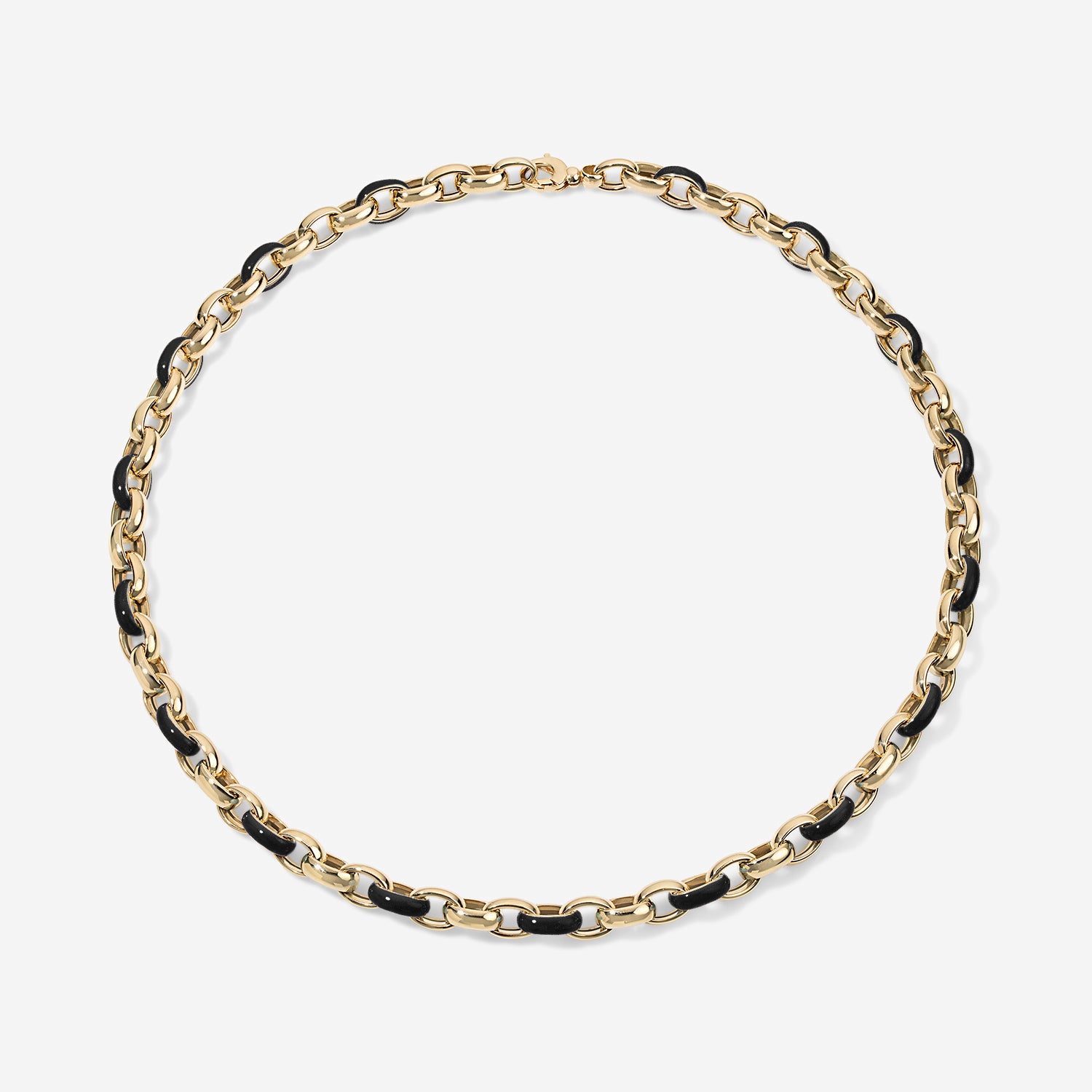 Madison Enamel Oval Link Necklace