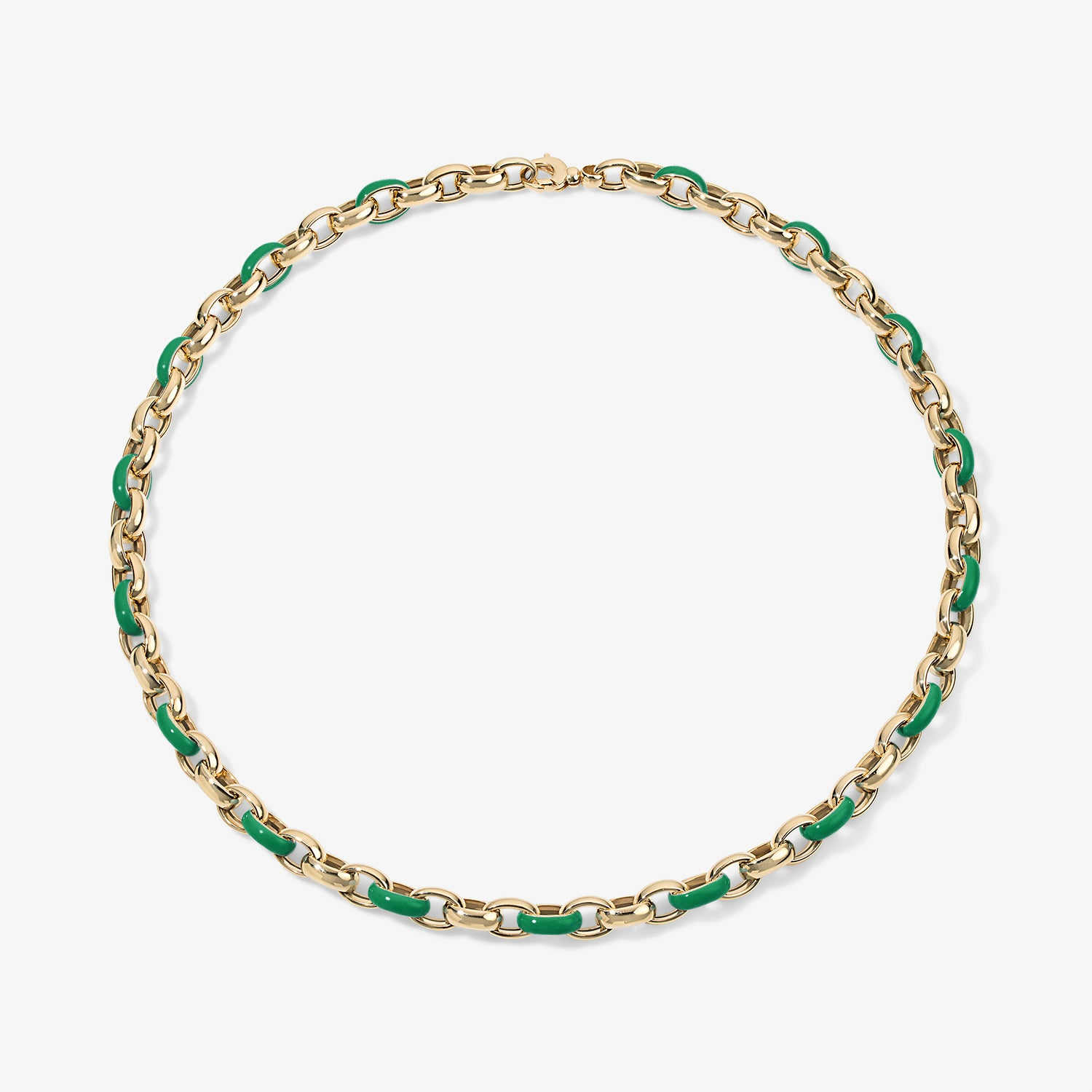 Madison Enamel Oval Link Necklace