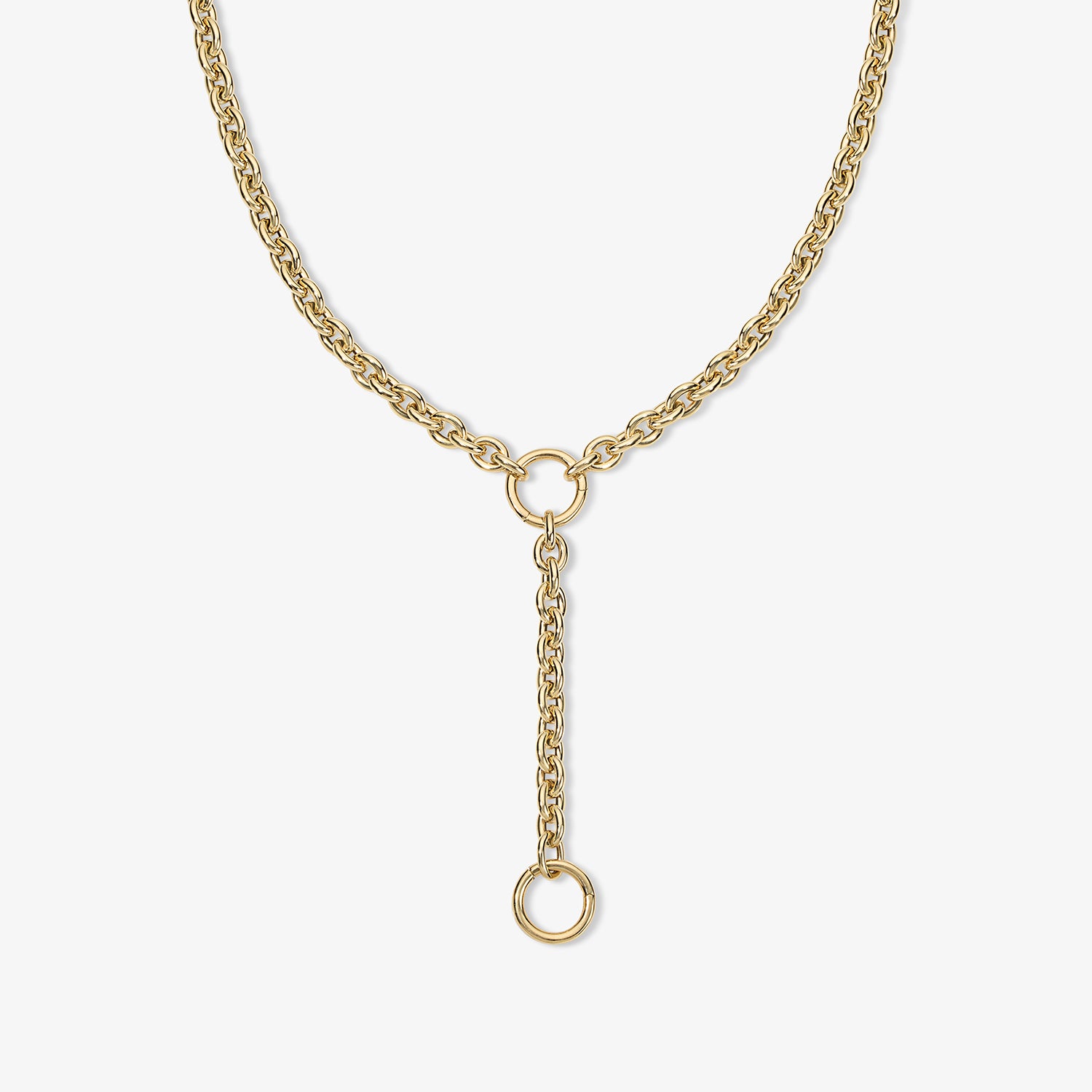 Cleo Oval Chain Lariat