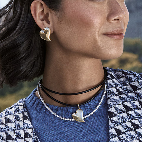 Madison Medium Heart Studs