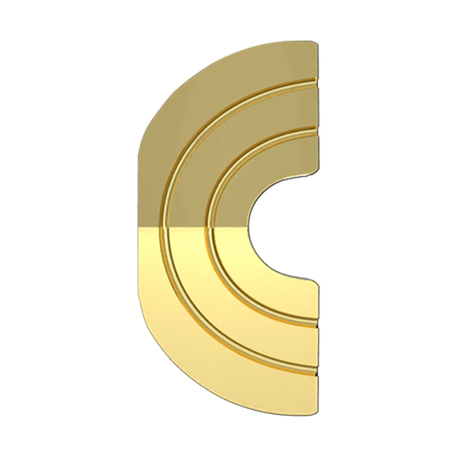 Gold Rainbow Slider Charm 18K Yellow Gold