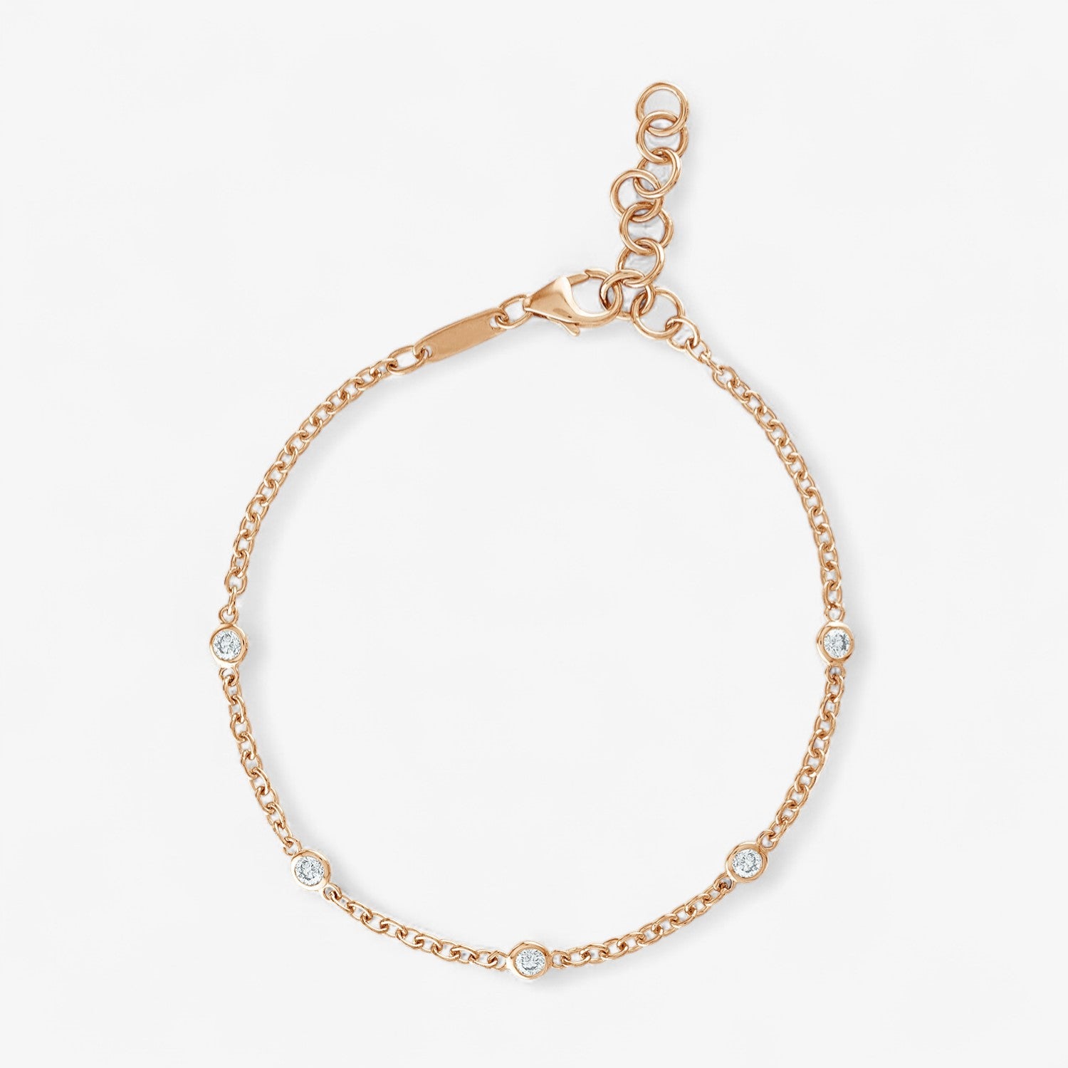 Margot Diamond Bezel Station Bracelet