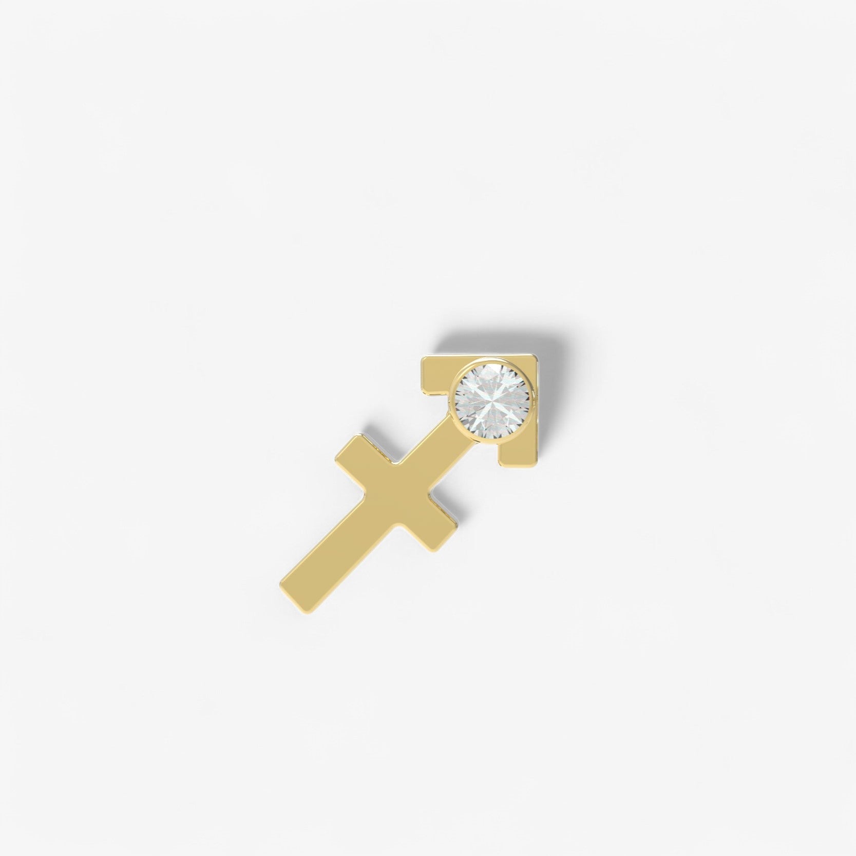 Small Zodiac Stud Earring
