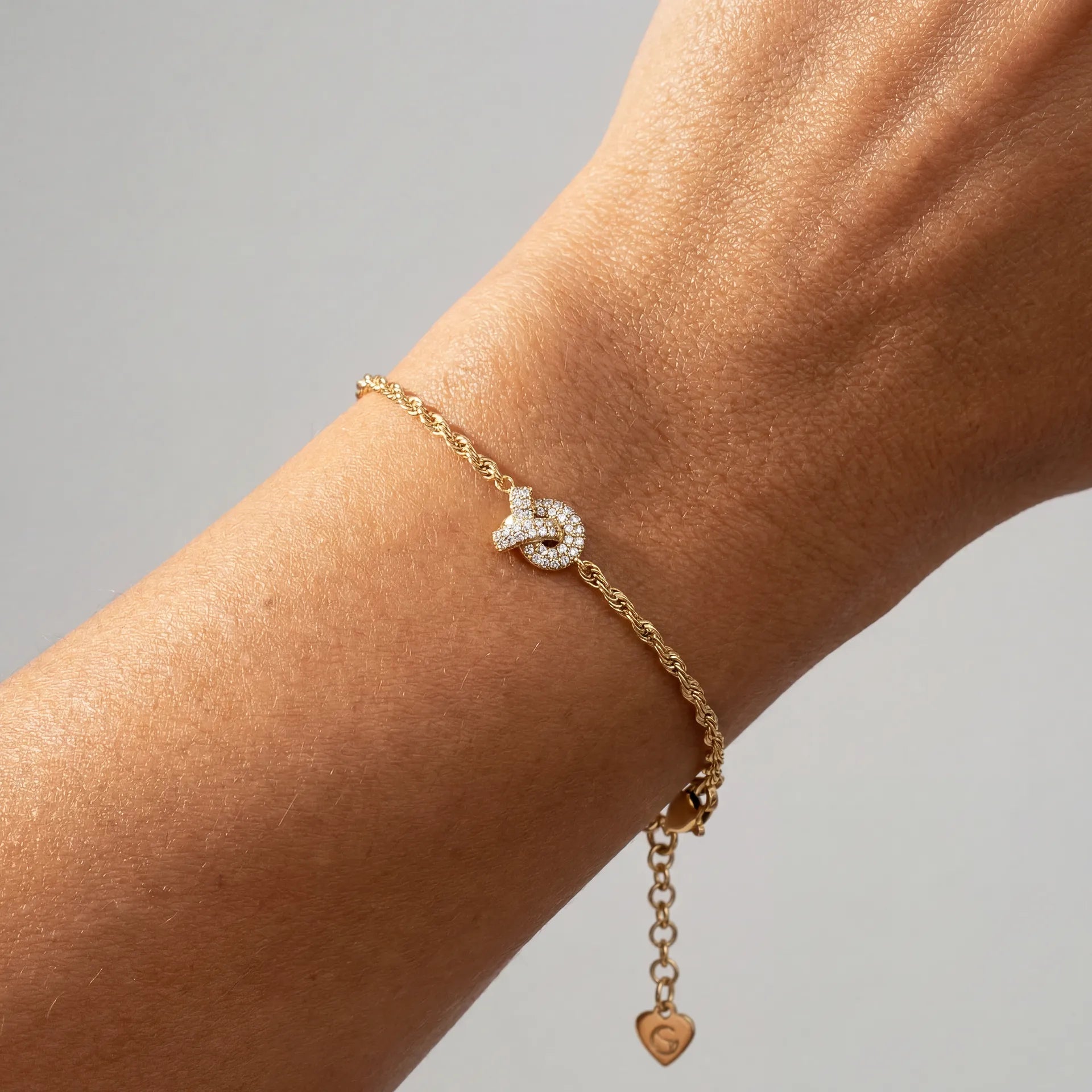 Token Knot Pave Bracelet