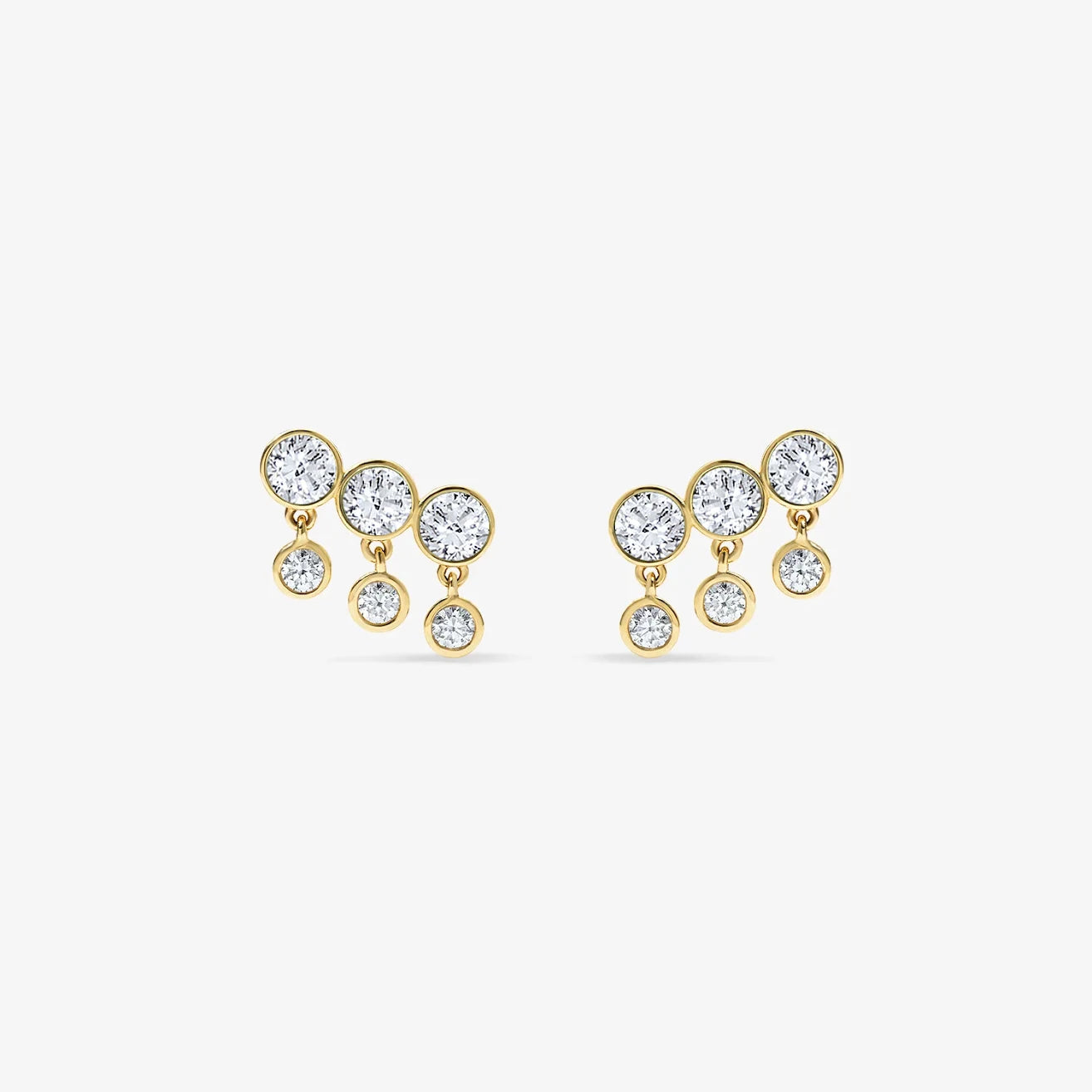 Dakota Diamond Shaker Earrings 14K Yellow Gold