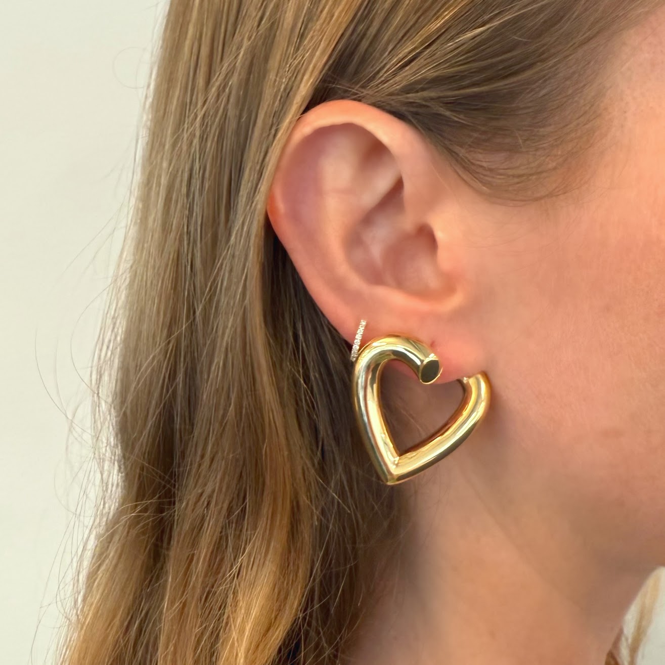 Madison Heart Domed Earrings