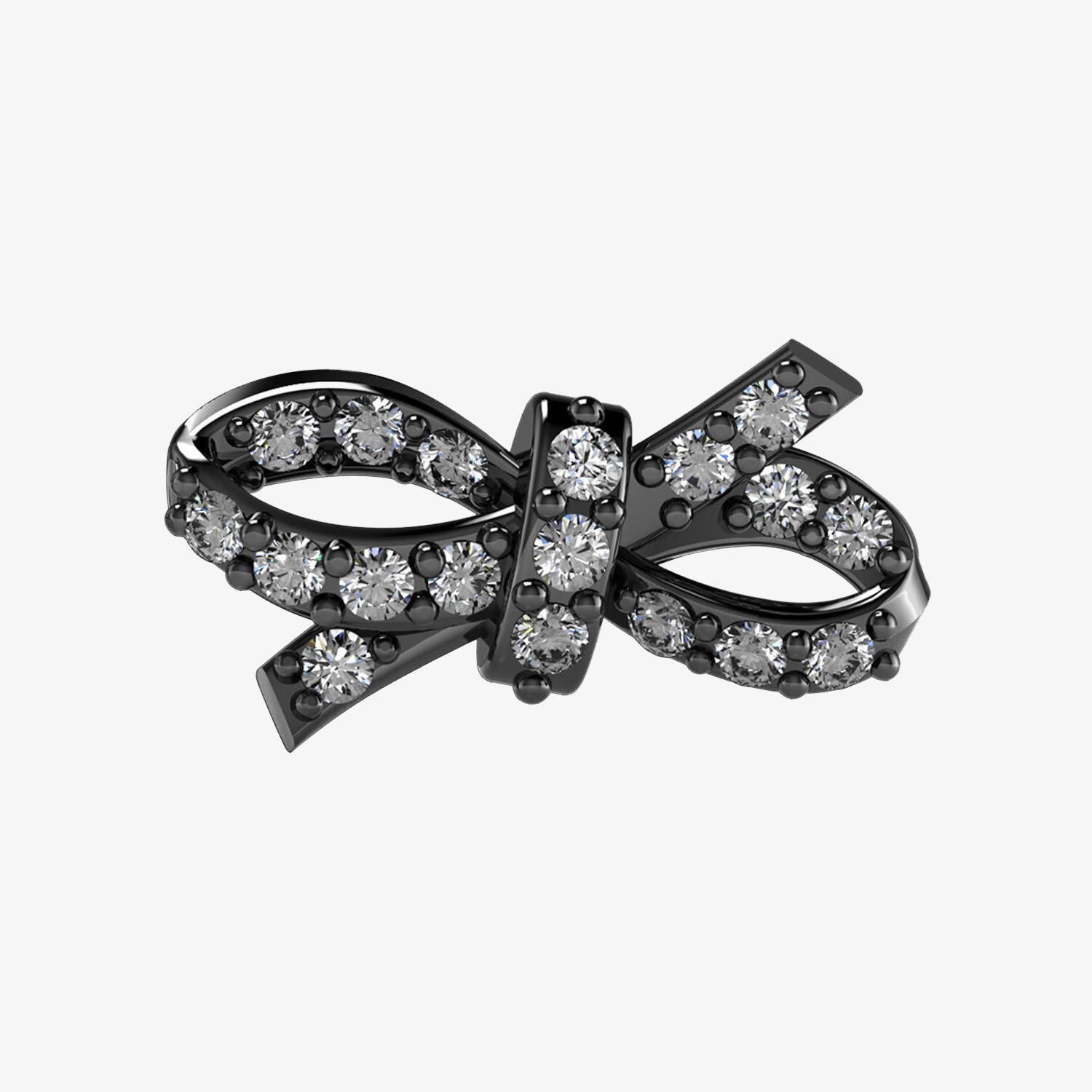 Grace Bow Slider Charm Black Rhodium