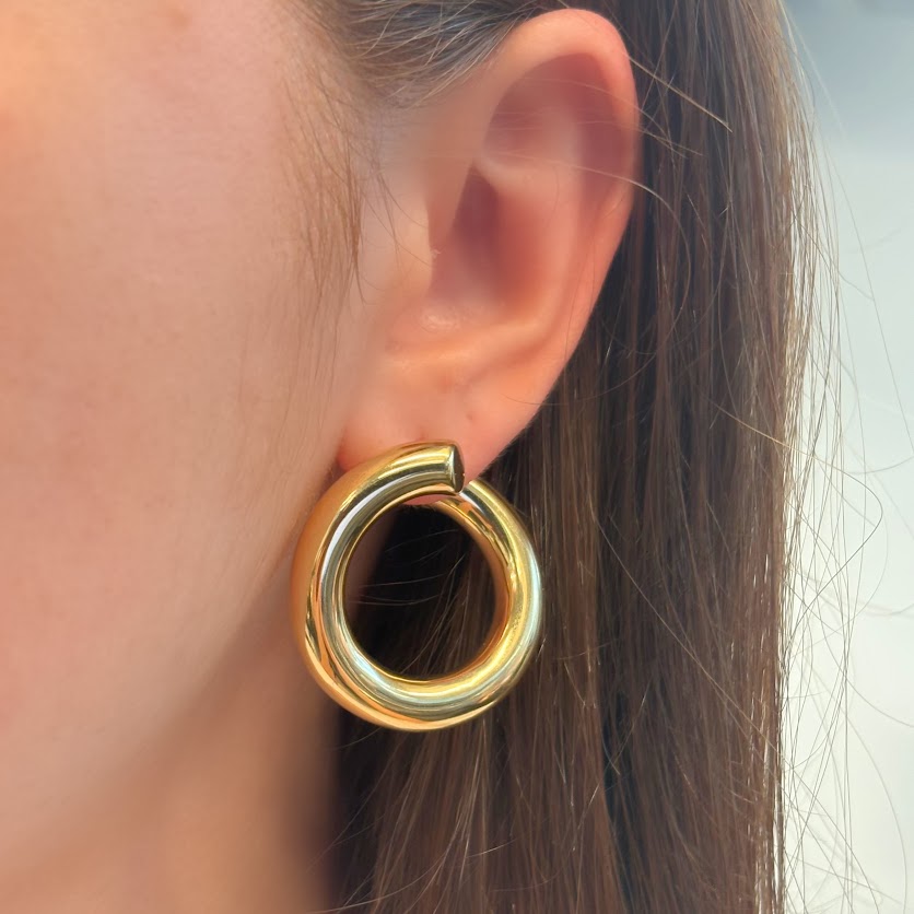 Madison Round Domed Earrings